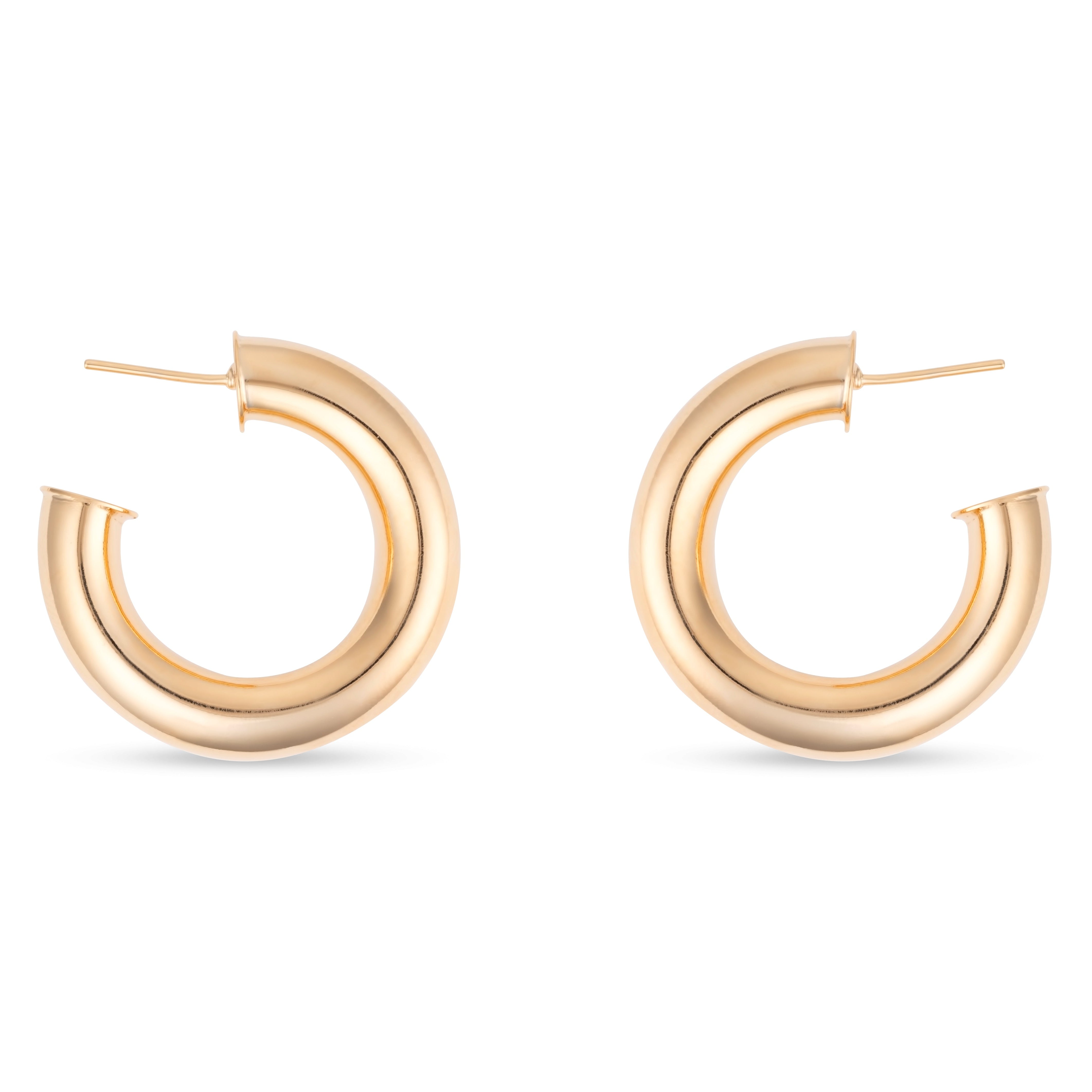 Signature Thea Open Hoop Earrings, 35mm