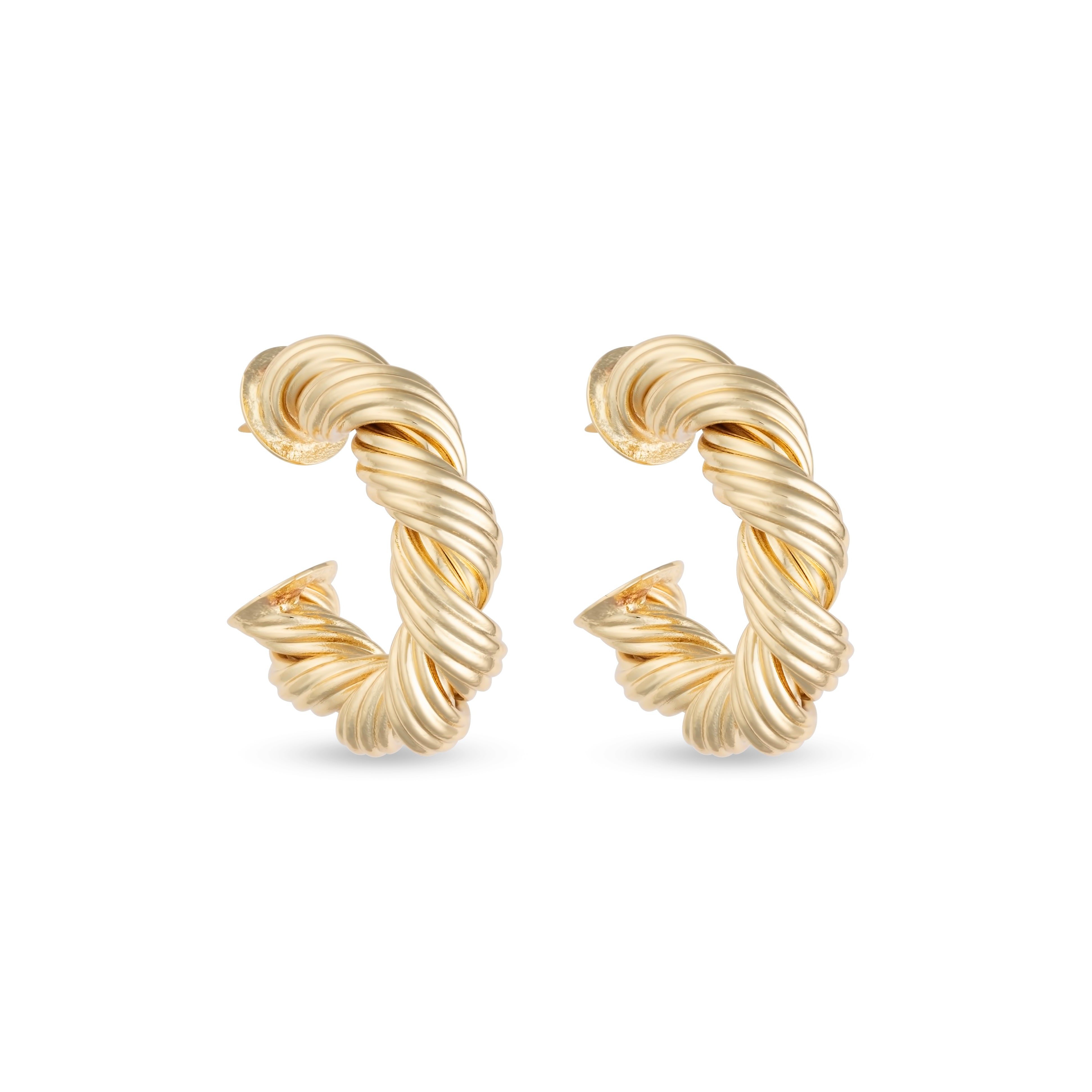 Braided Twist Hoop Earring