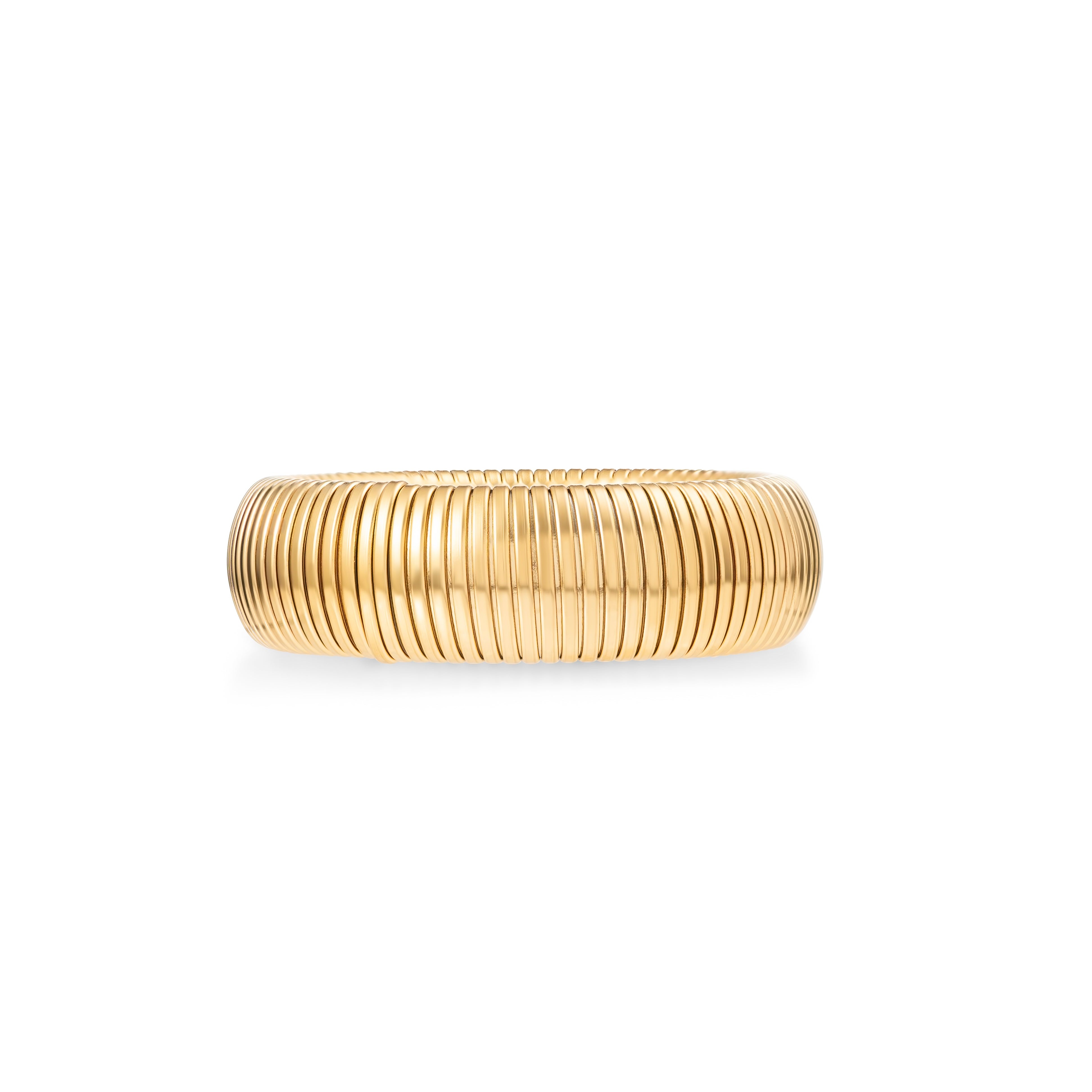 Classic Elastic Bracelet, Yellow and White Gold
