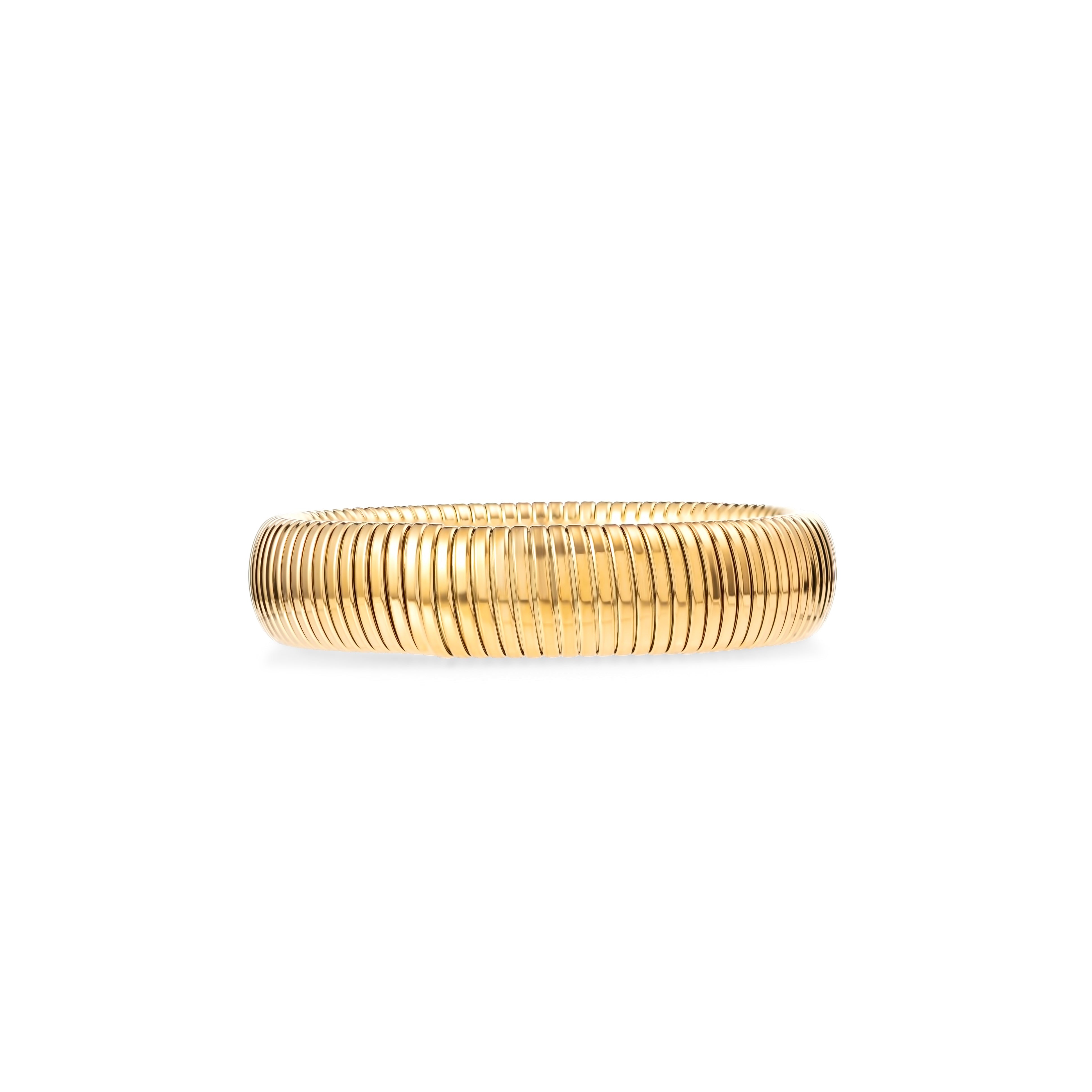 Classic Elastic Bracelet, Yellow and White Gold
