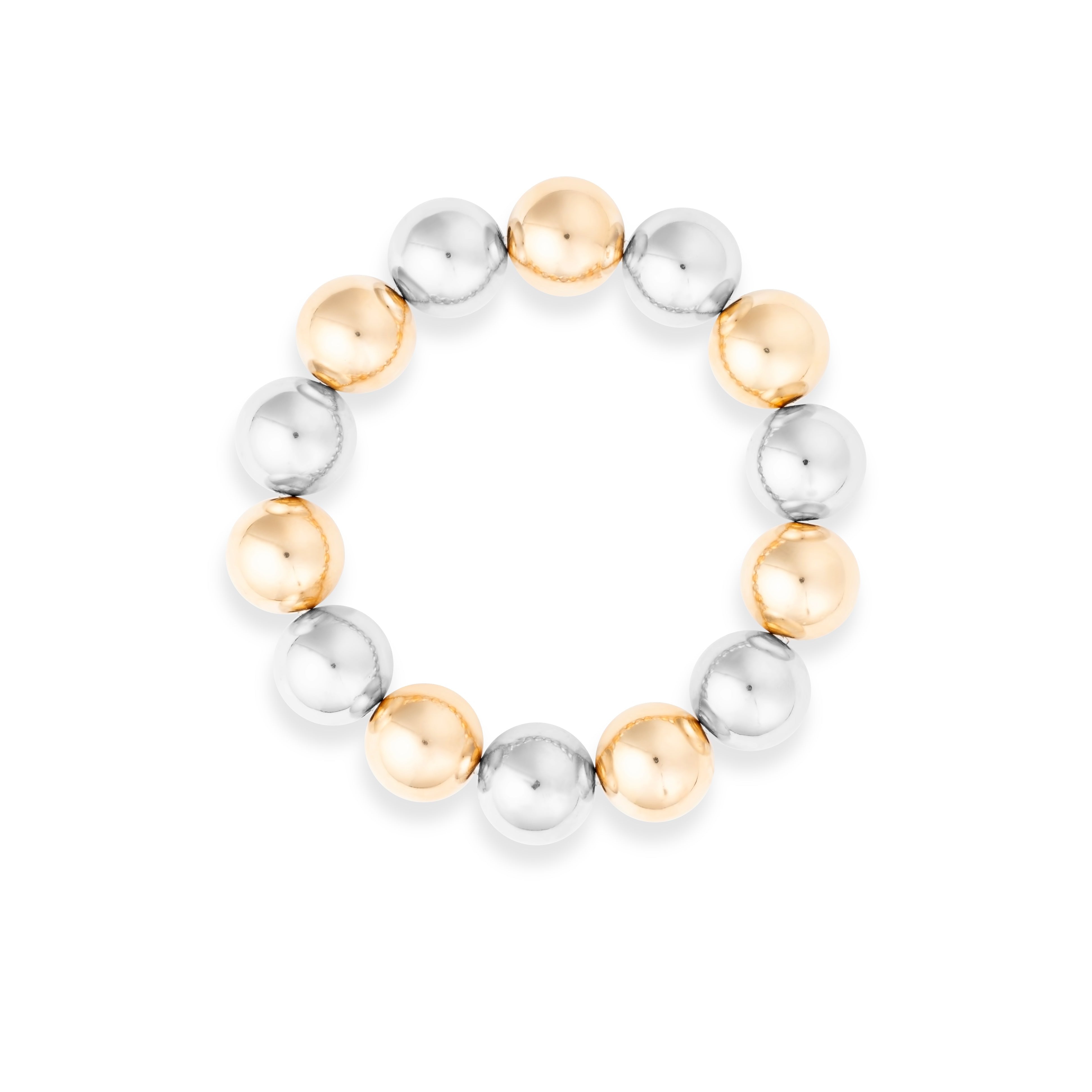 Two Tone Stackable Bead Bracelet