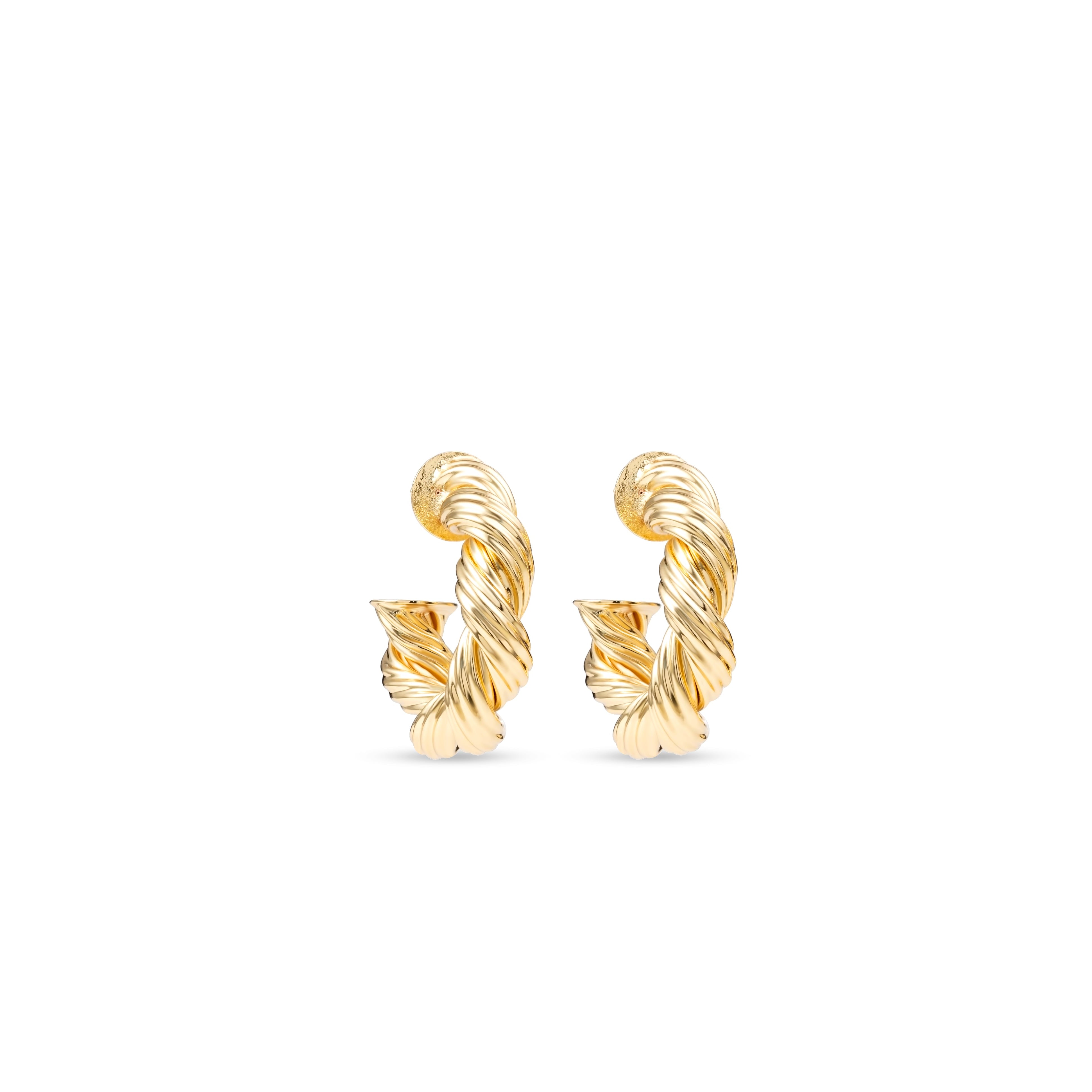 Braided Twist Hoop Earring