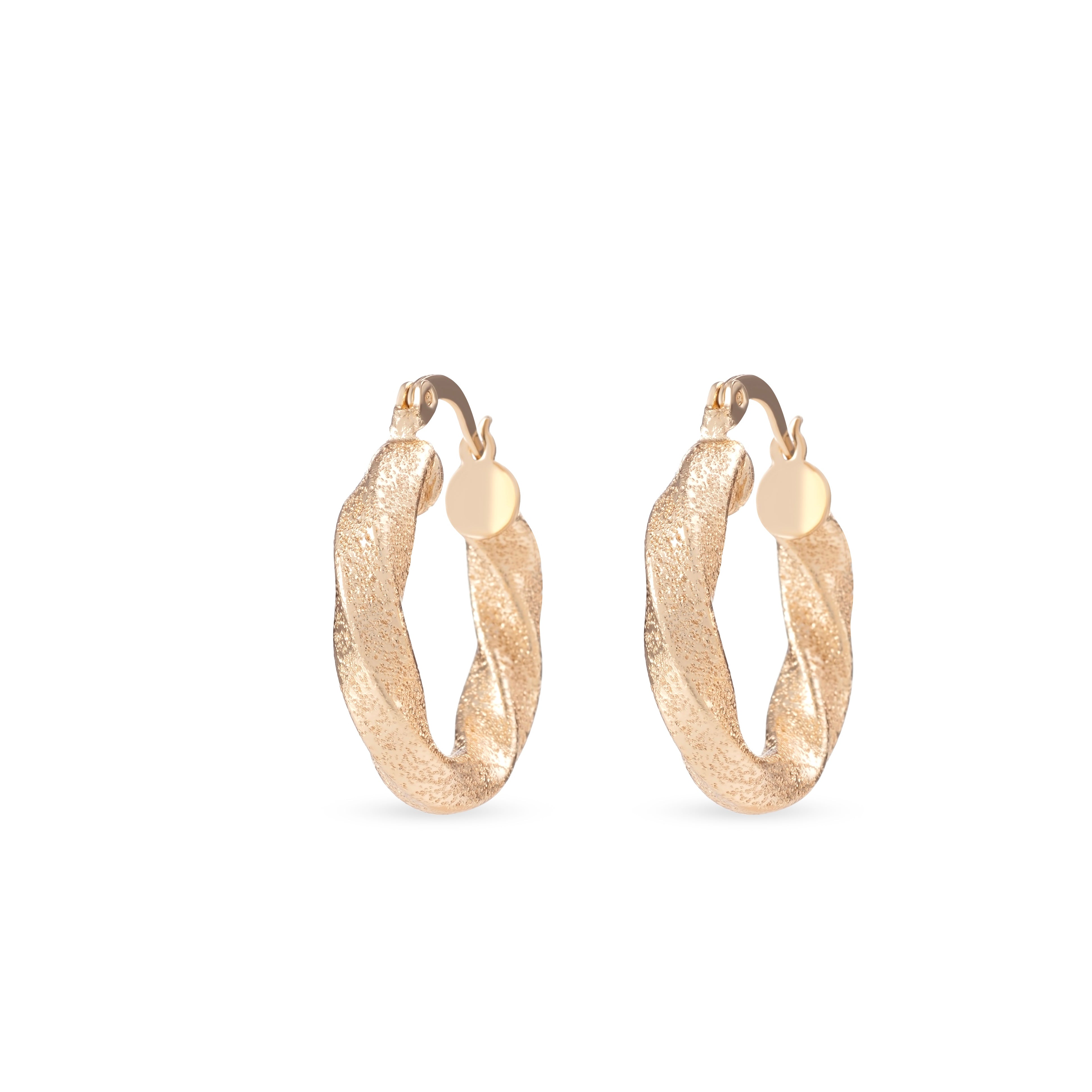 Matte Textured Hoop Earrings, 25mm