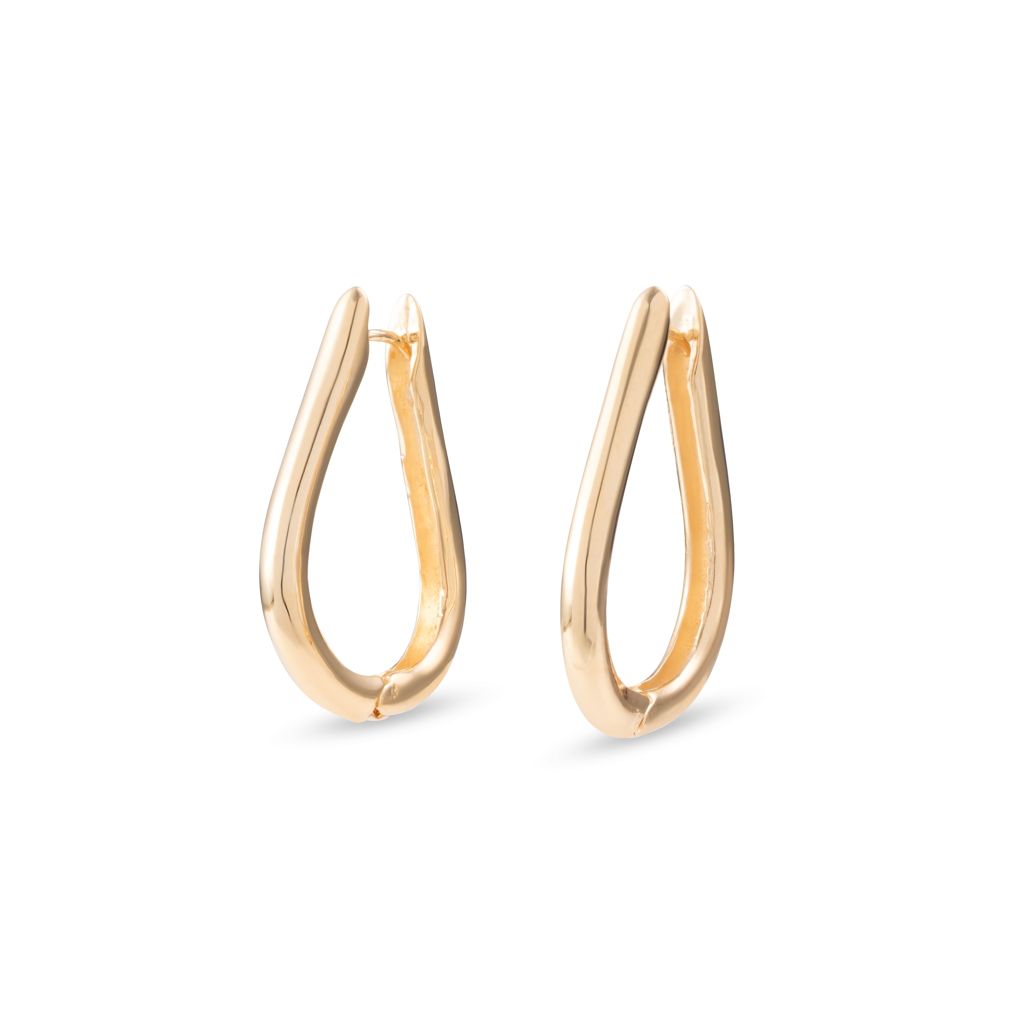 Thea Teardrop Small Oval Hoop Earring