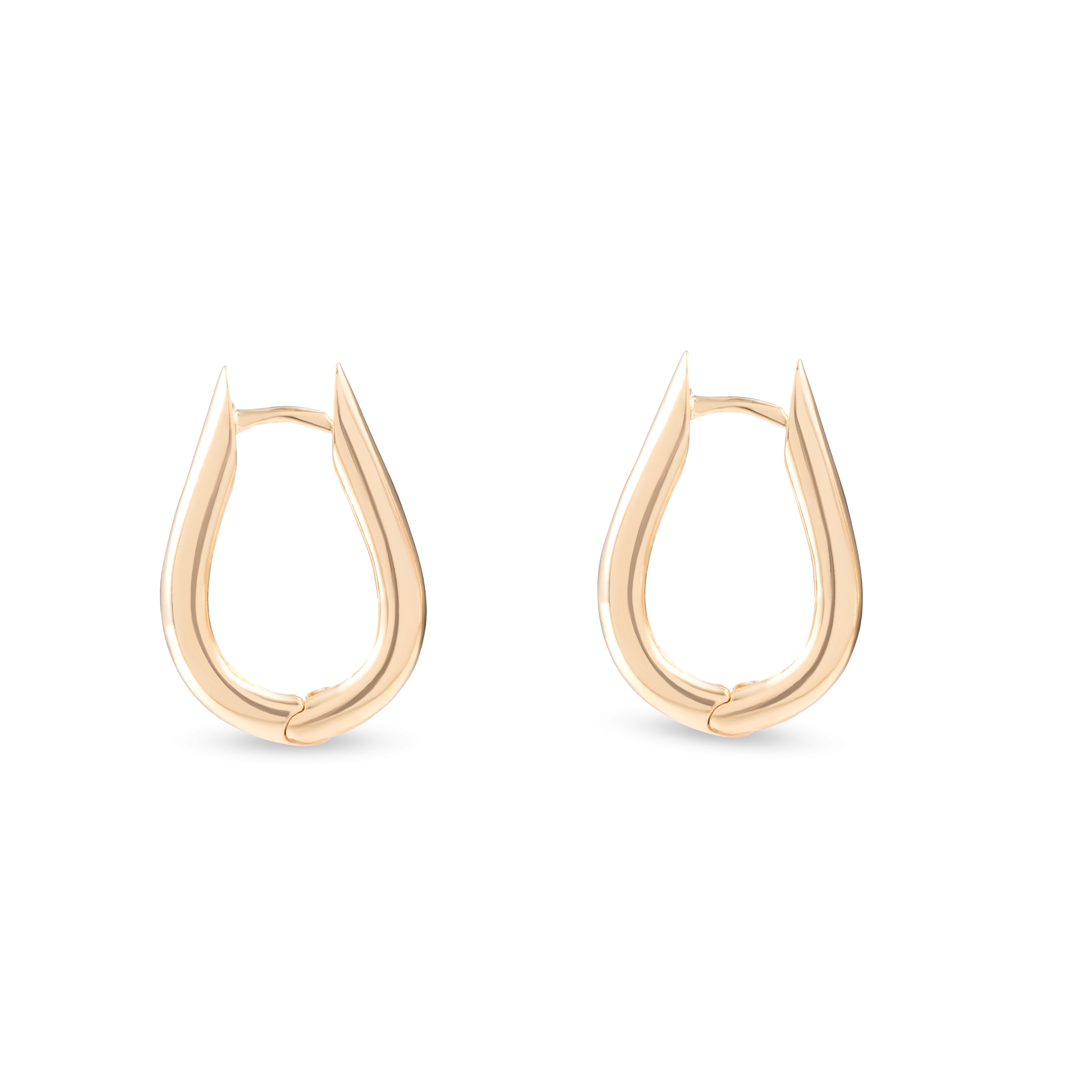 Thea Teardrop Small Oval Hoop Earring