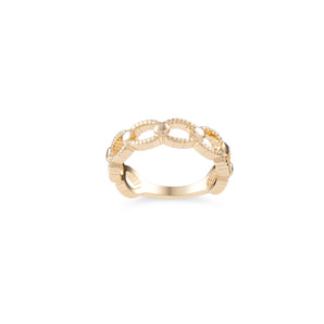 Link Chain Band, Yellow Gold