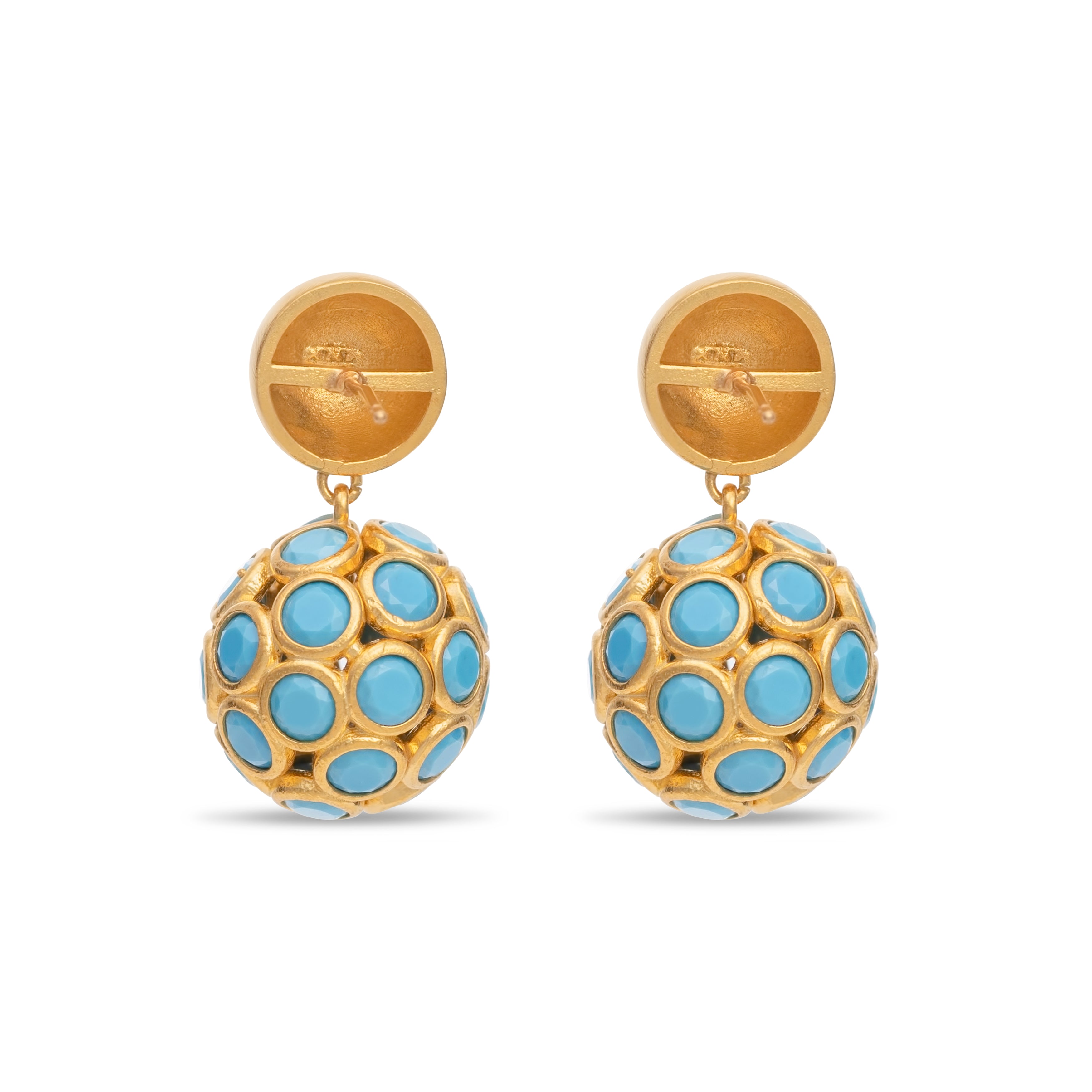 Double Orb Drop Earrings