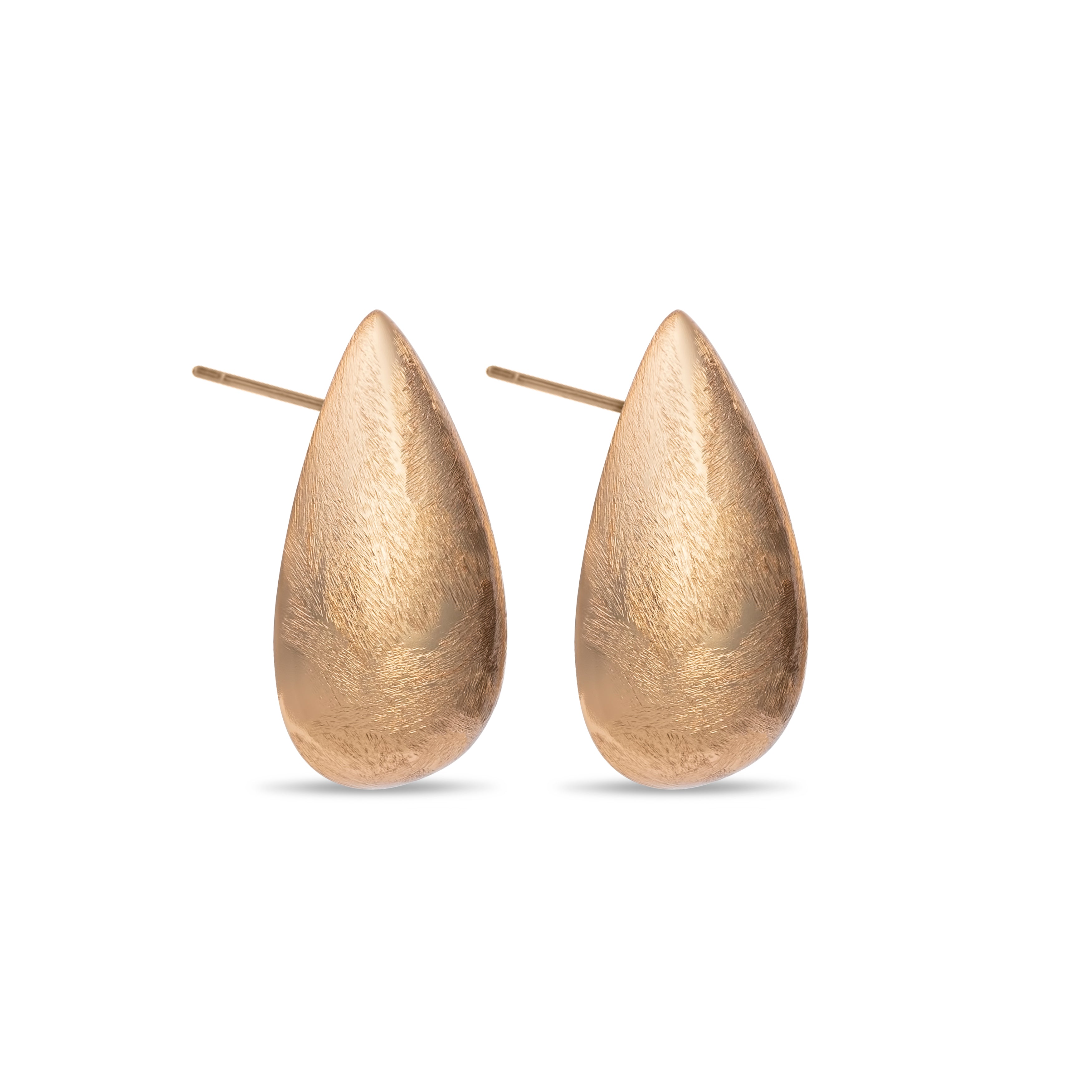 Chunky Teardrop Earrings, Matte Small and Large