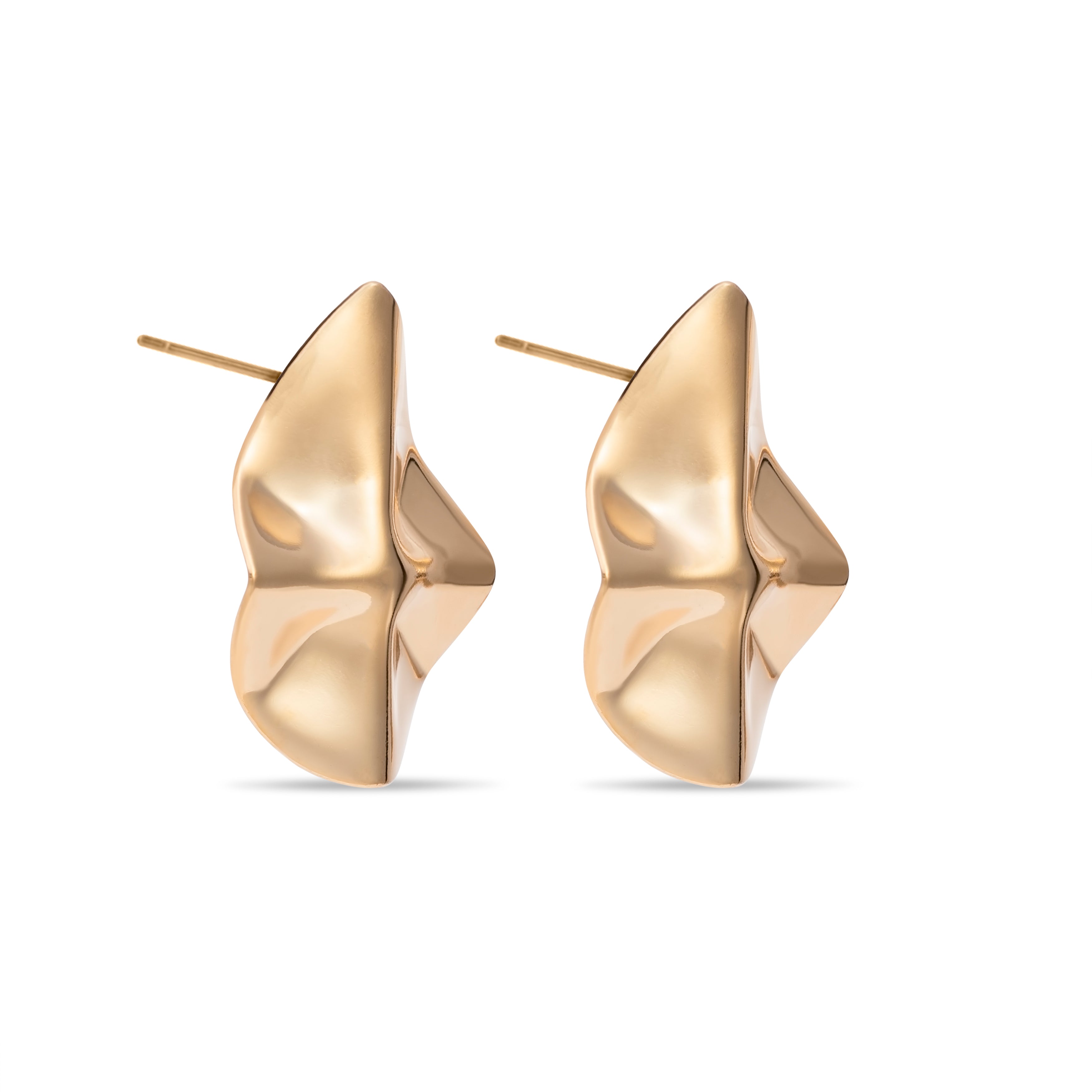 Hammered Shield Earrings