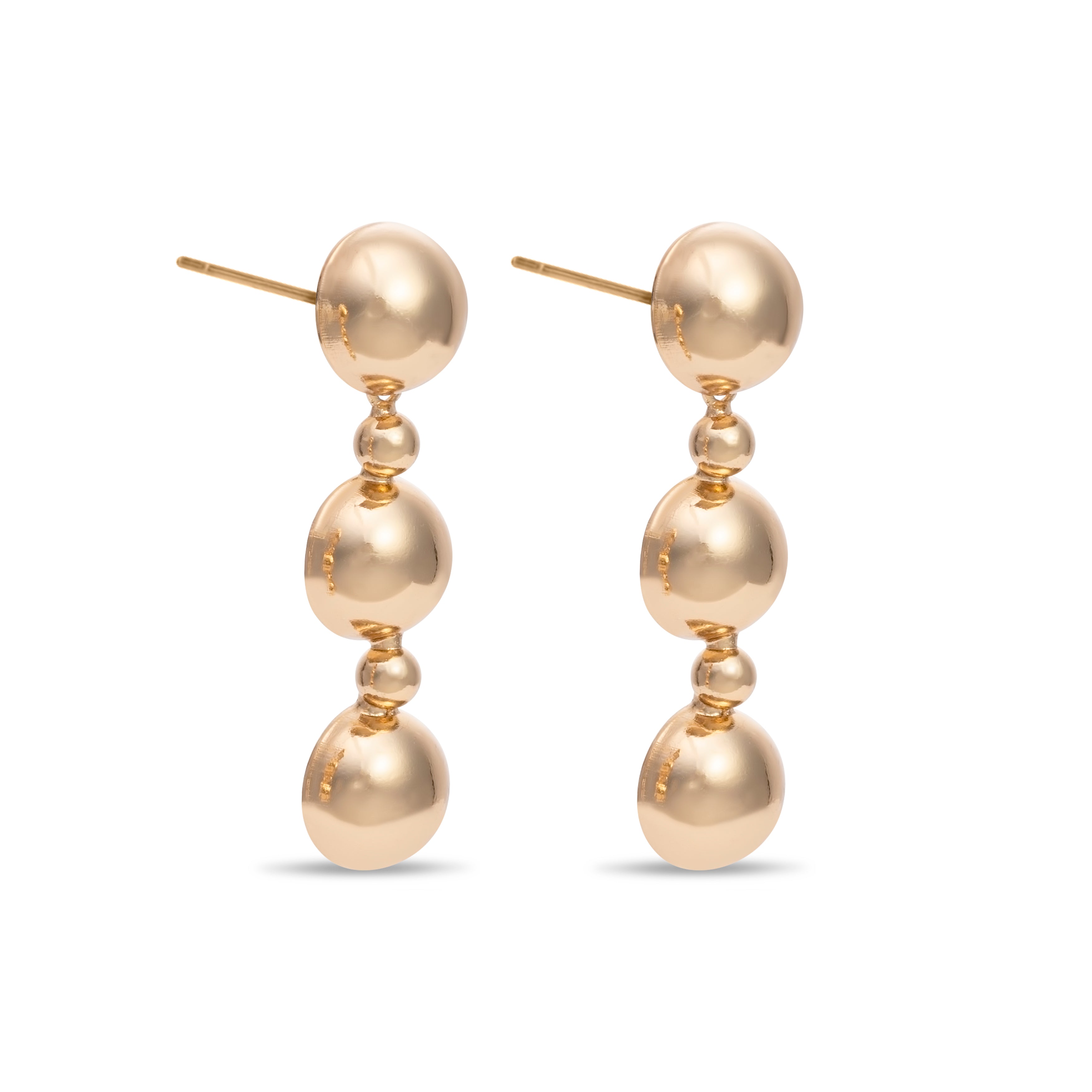 Triple Dot Drop Earrings