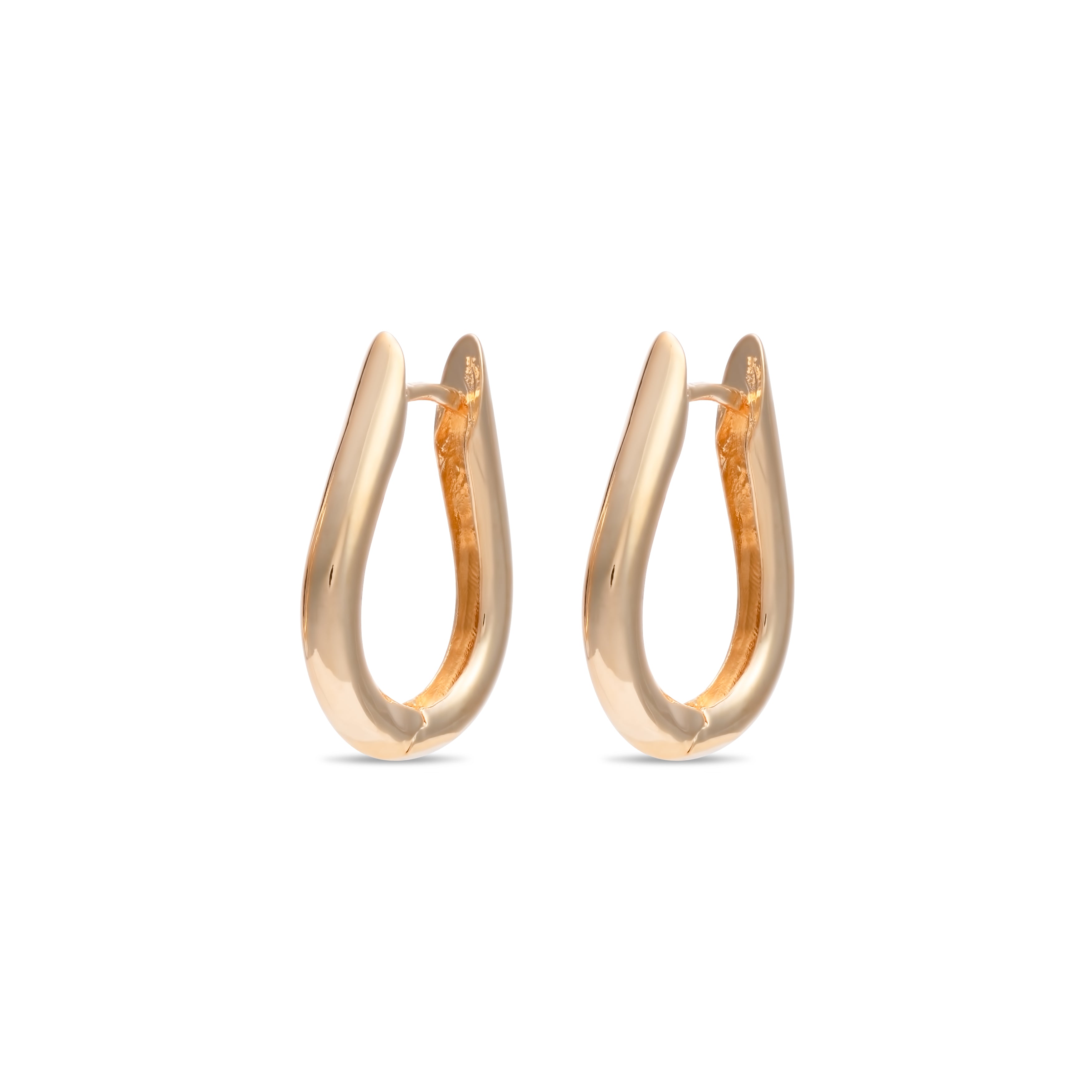 Thea Teardrop Oval Medium Hoop Earring