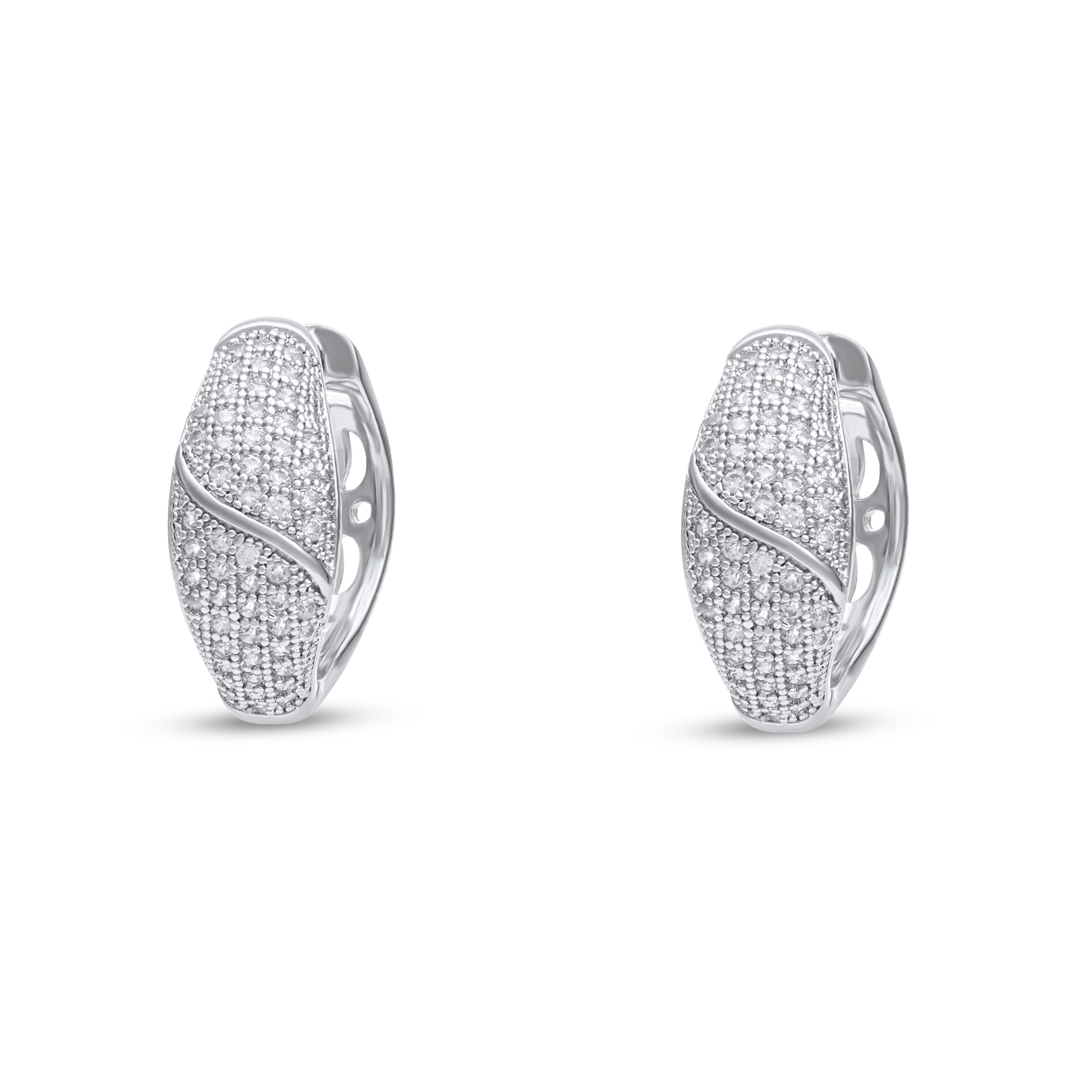 Heritage Pave Hoop Earring