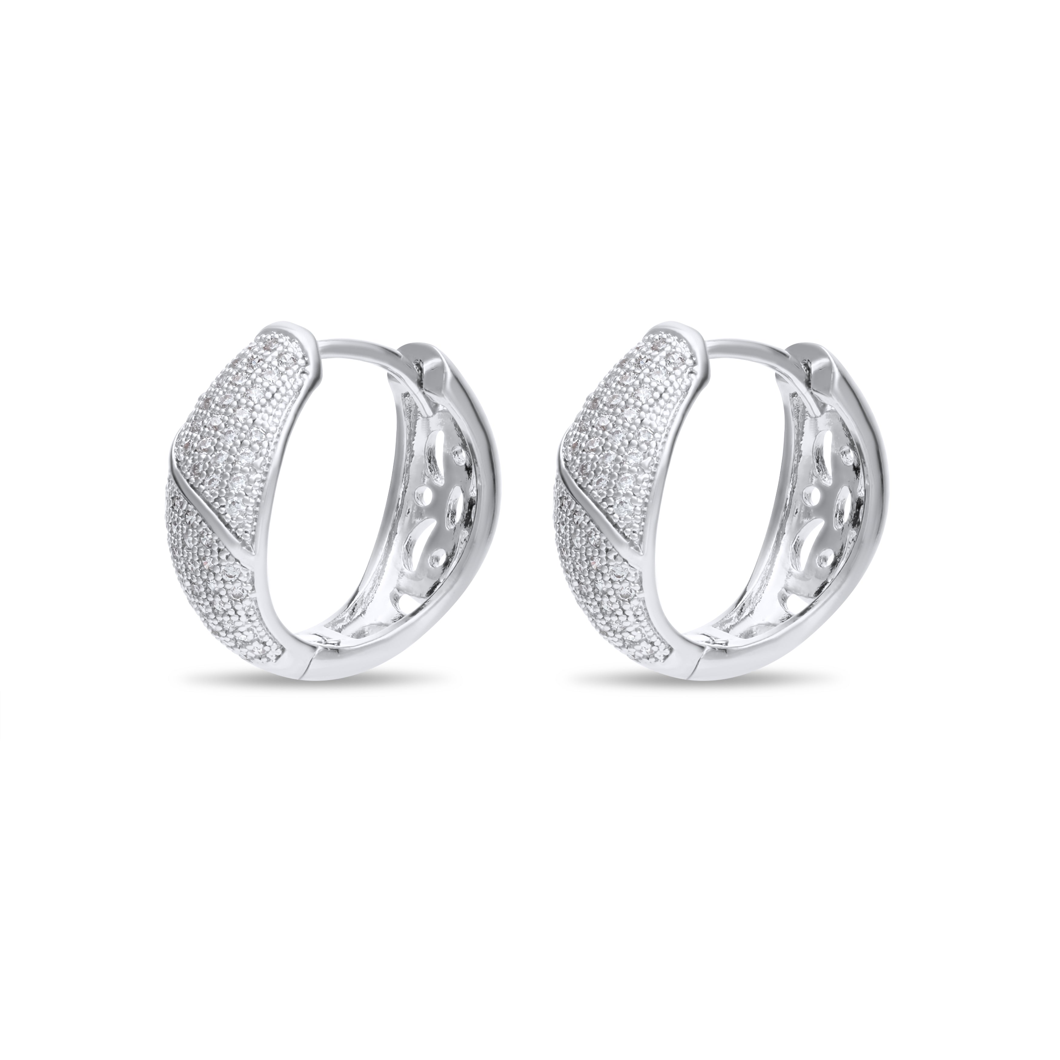Heritage Pave Hoop Earring