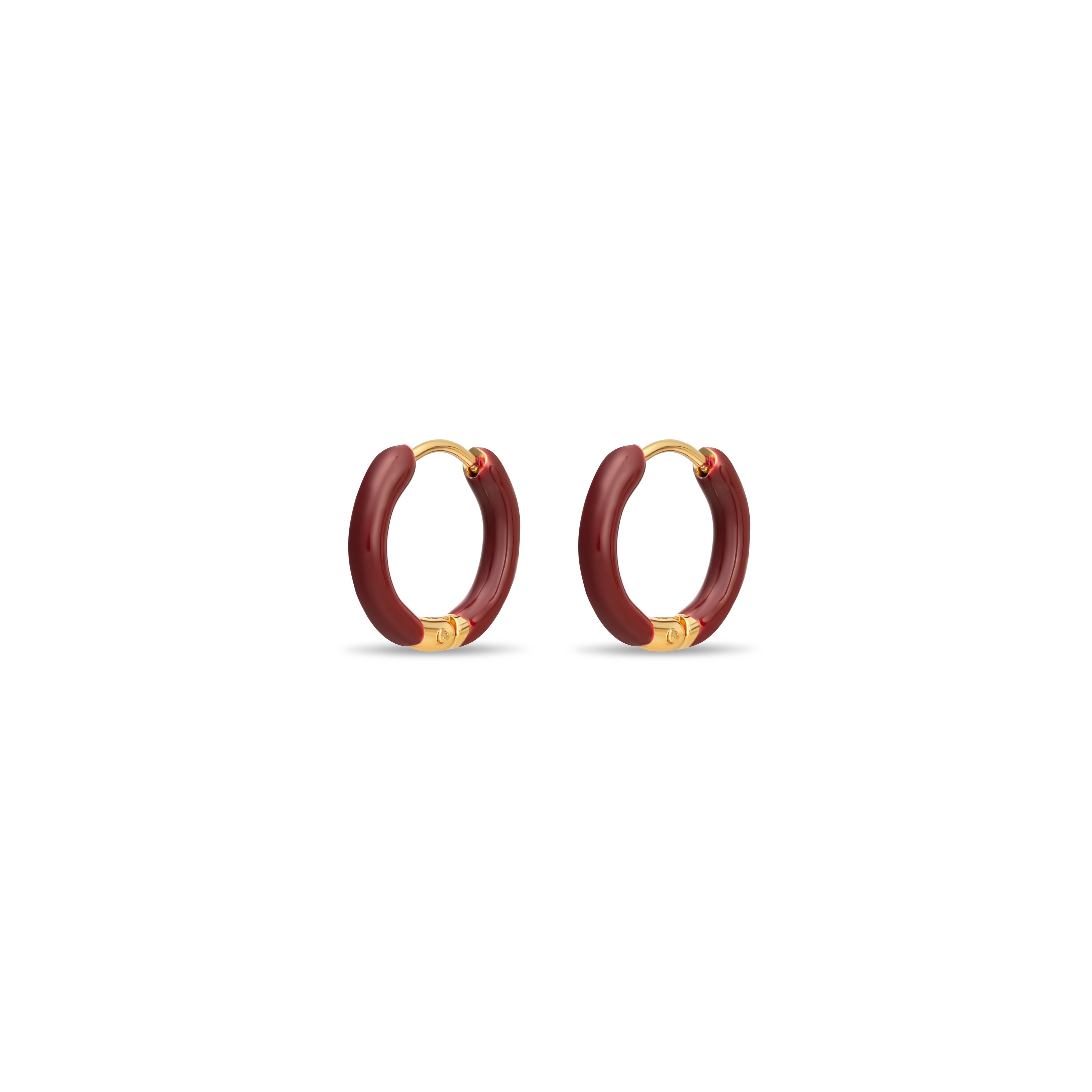 Colorblock Huggie Hoop Earrings