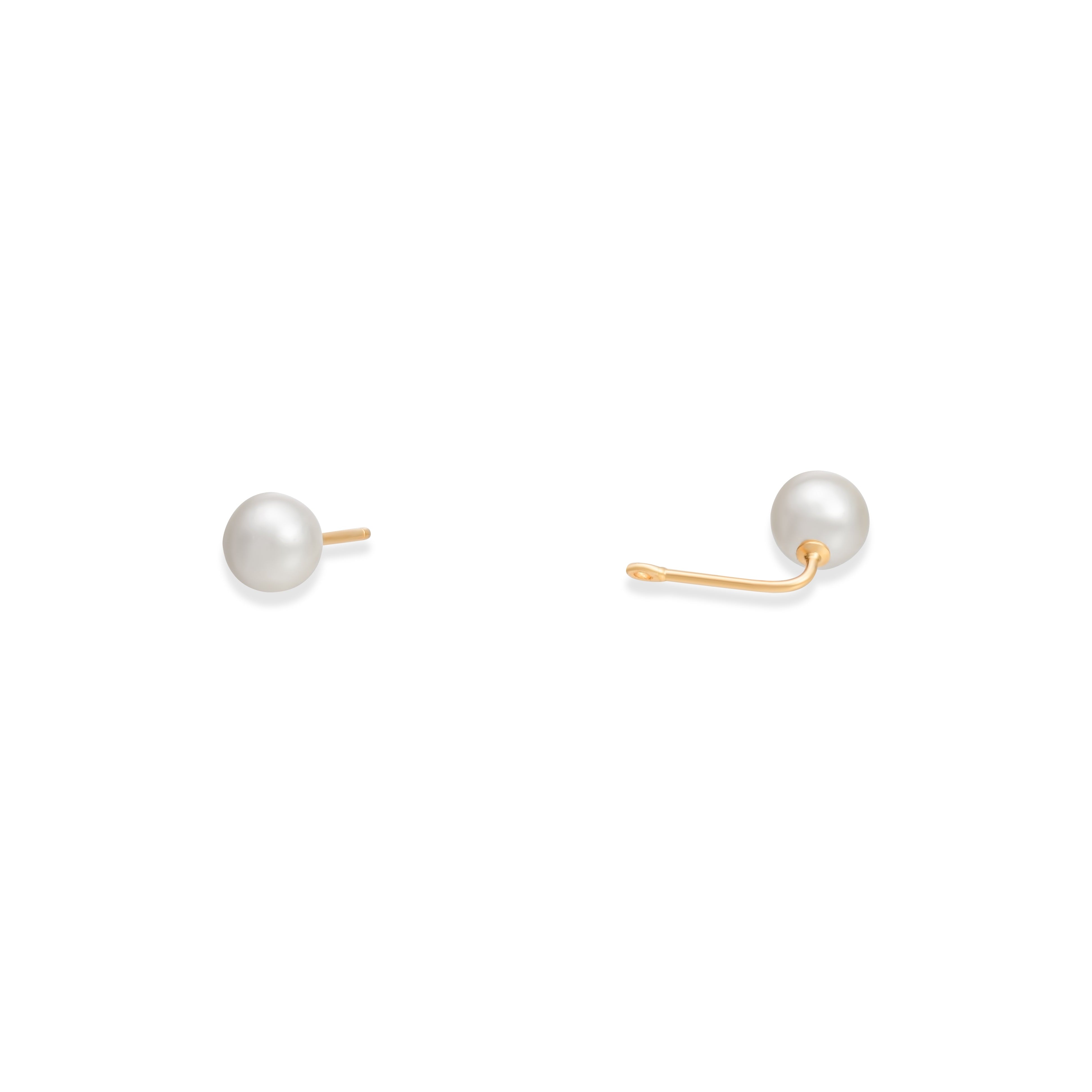 Double Pearl Drop Studd