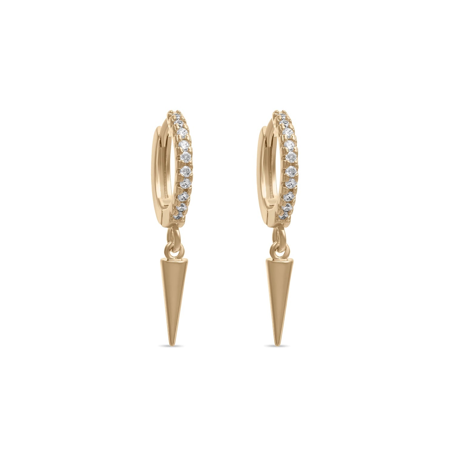 Mini Huggie Hoop Dagger Earrings