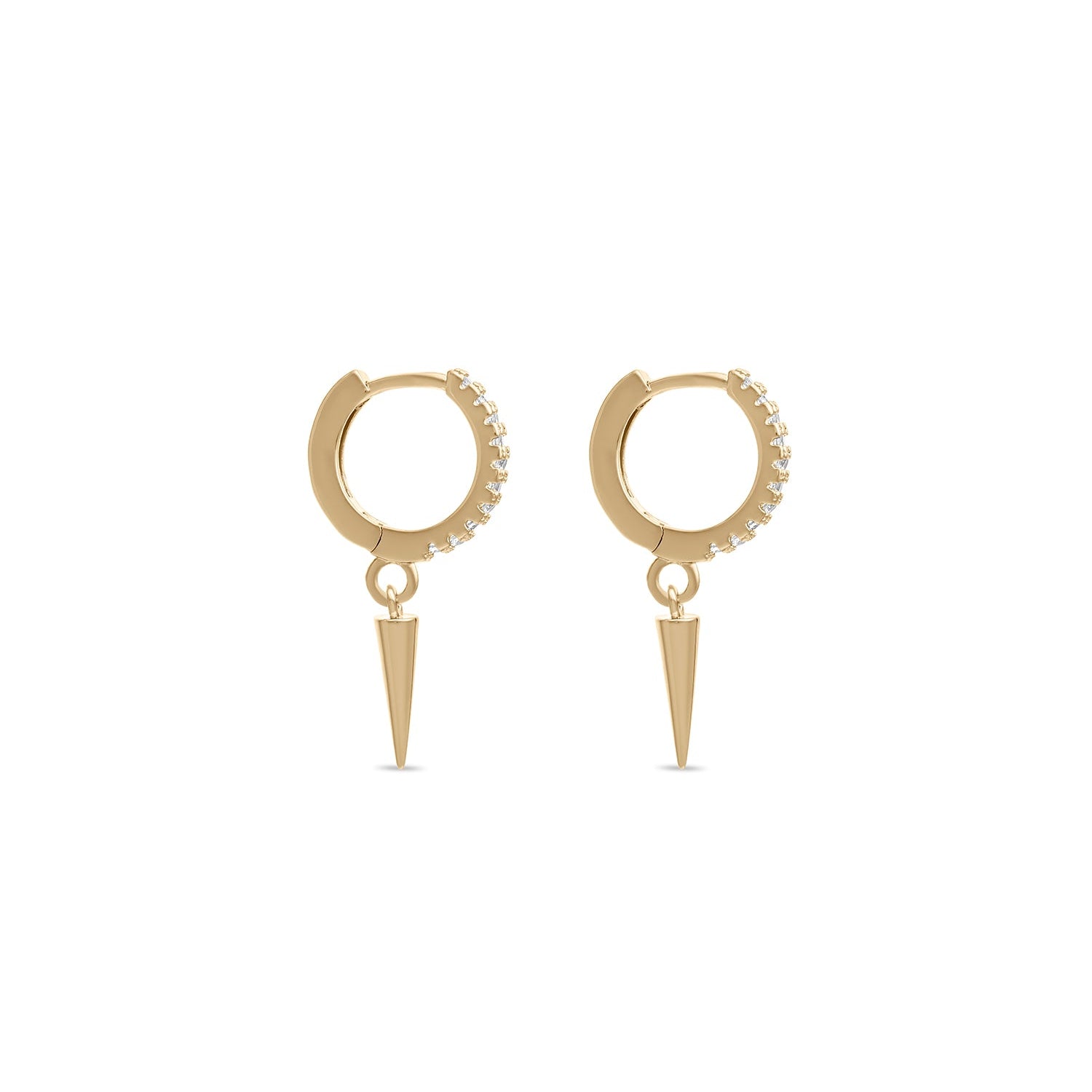 Mini Huggie Hoop Dagger Earrings