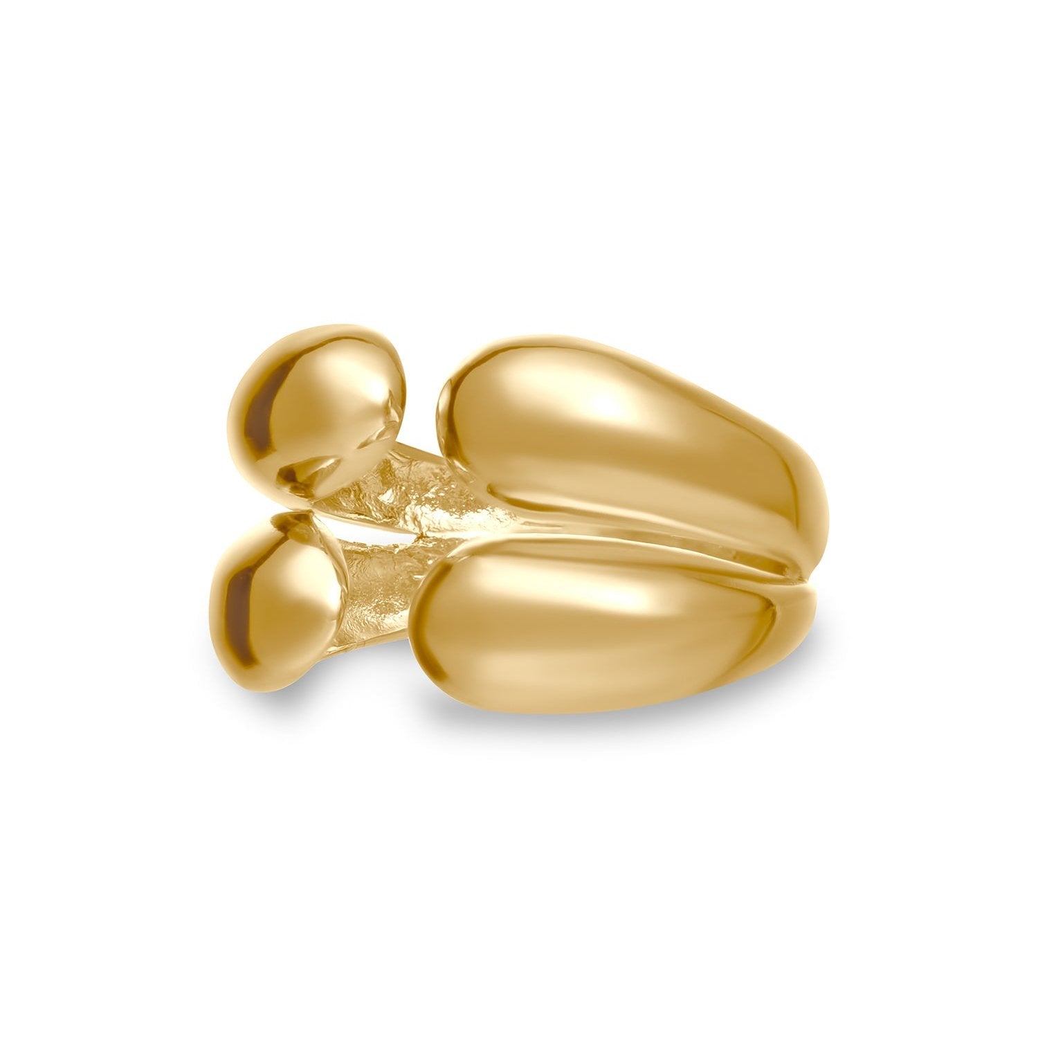 Open Dome Wrap Ring, Yellow Gold