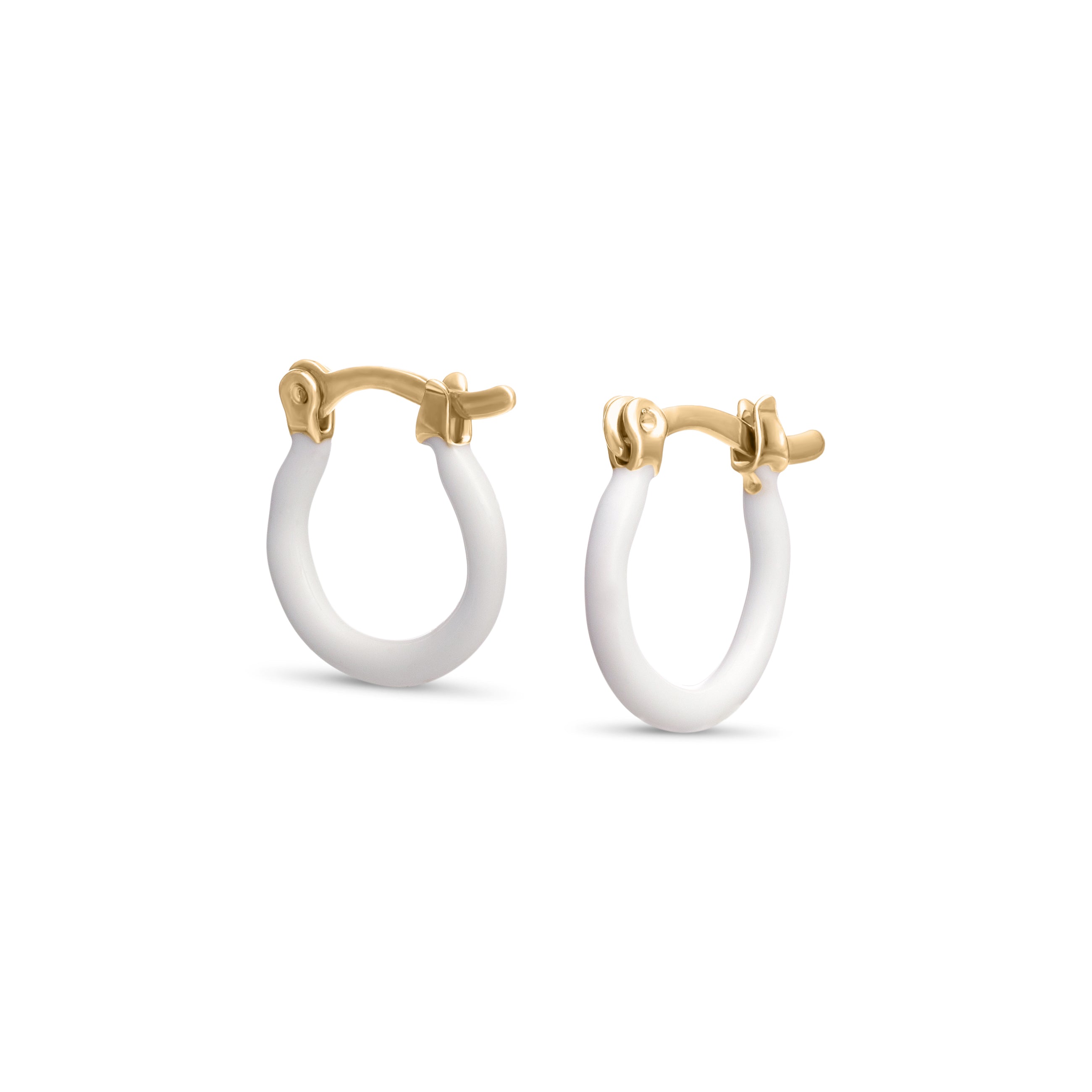 Bia Enamel Hoop Earrings