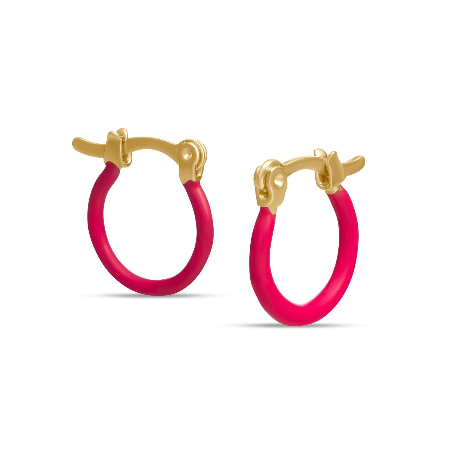 Bia Enamel Hoop Earrings