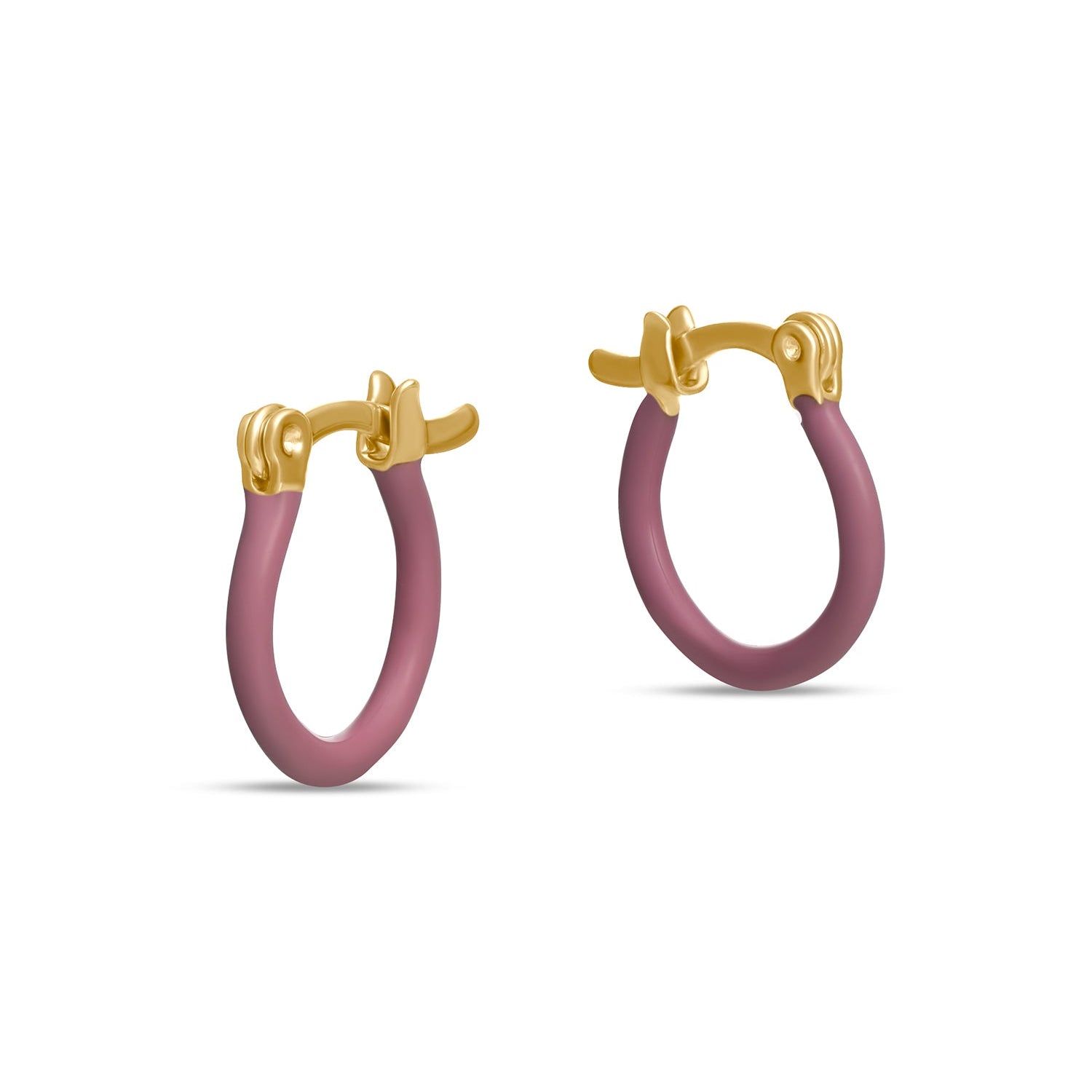 Bia Enamel Hoop Earrings
