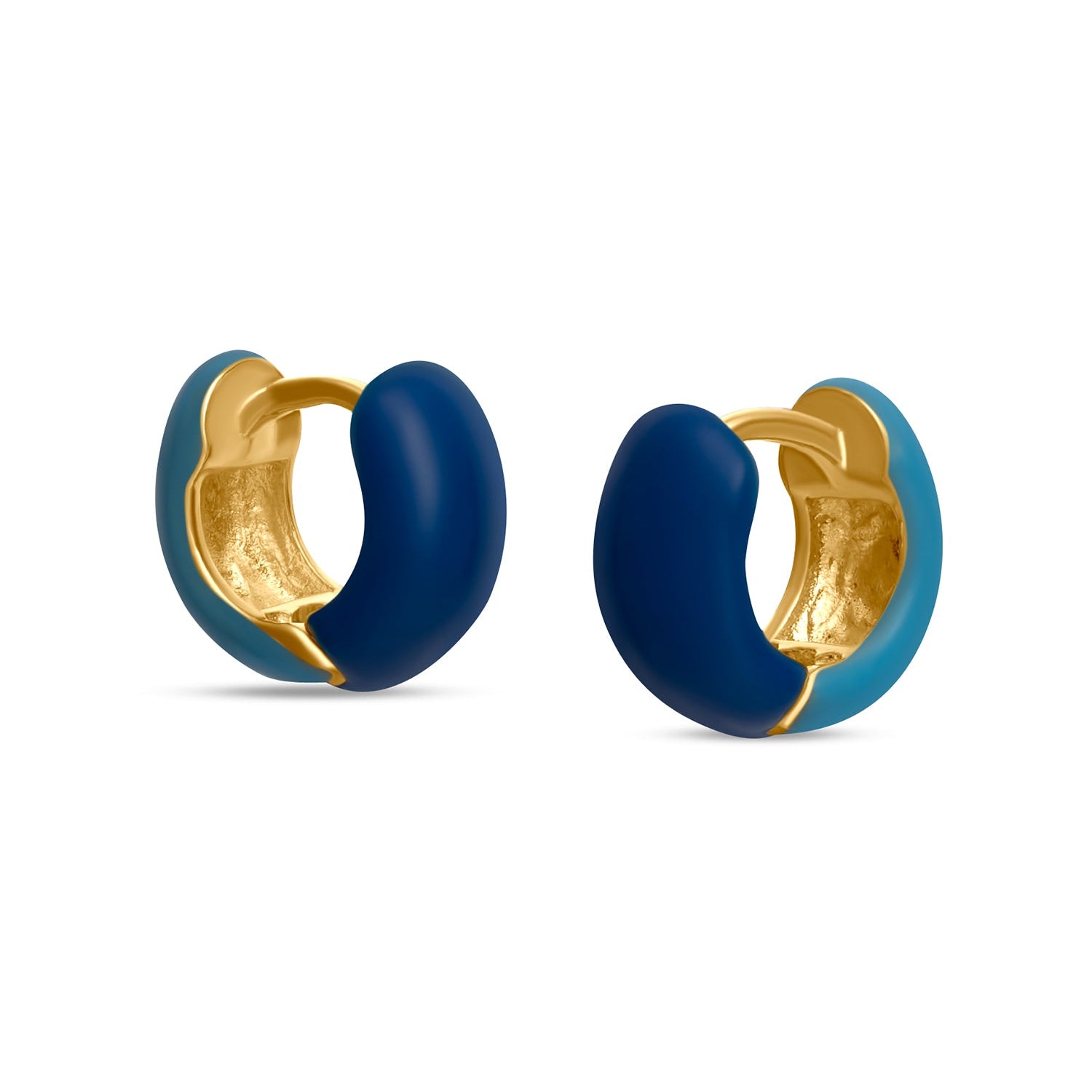 Mini Colorblock Huggies, Two Tone Blue