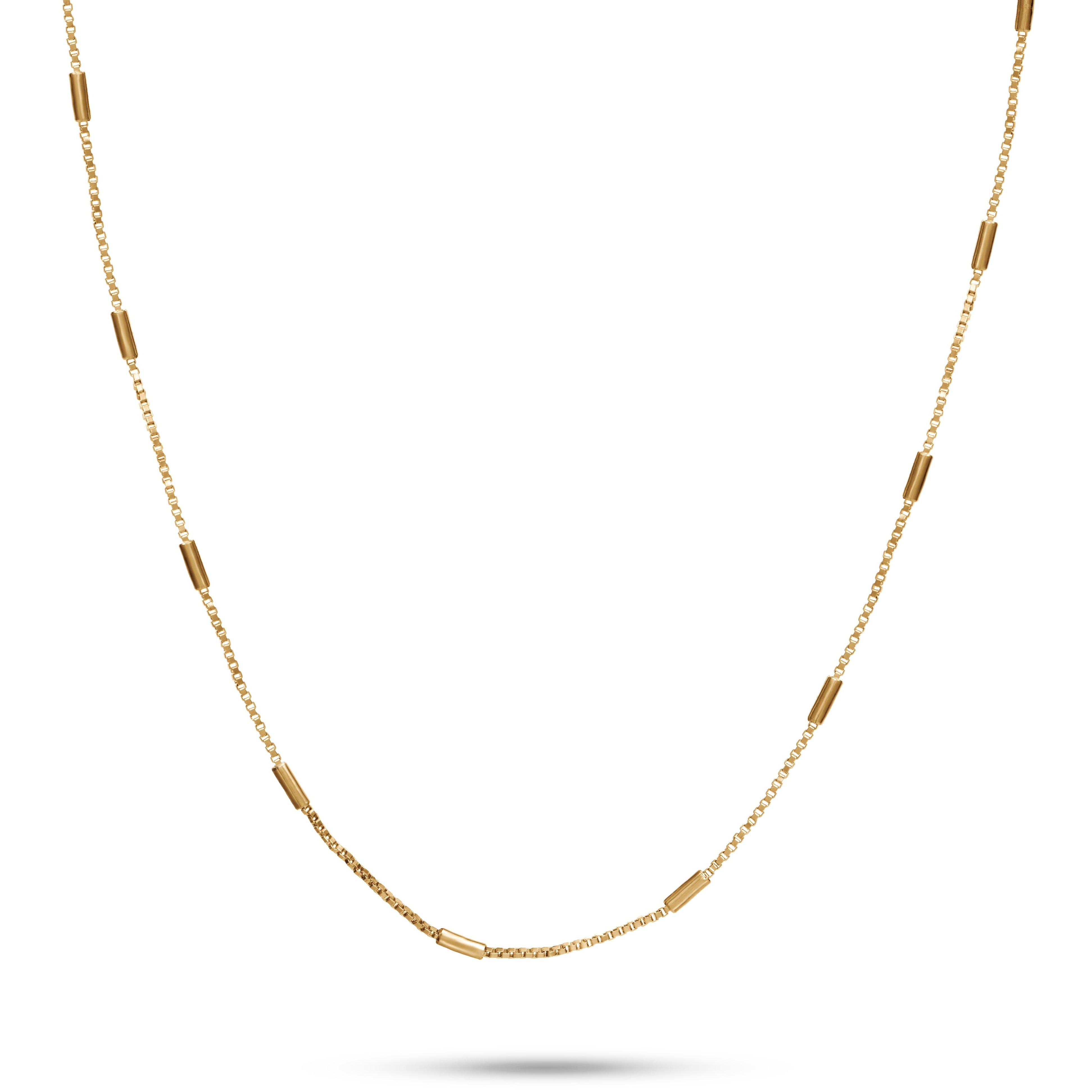 Rectangular Bar Chain Necklace