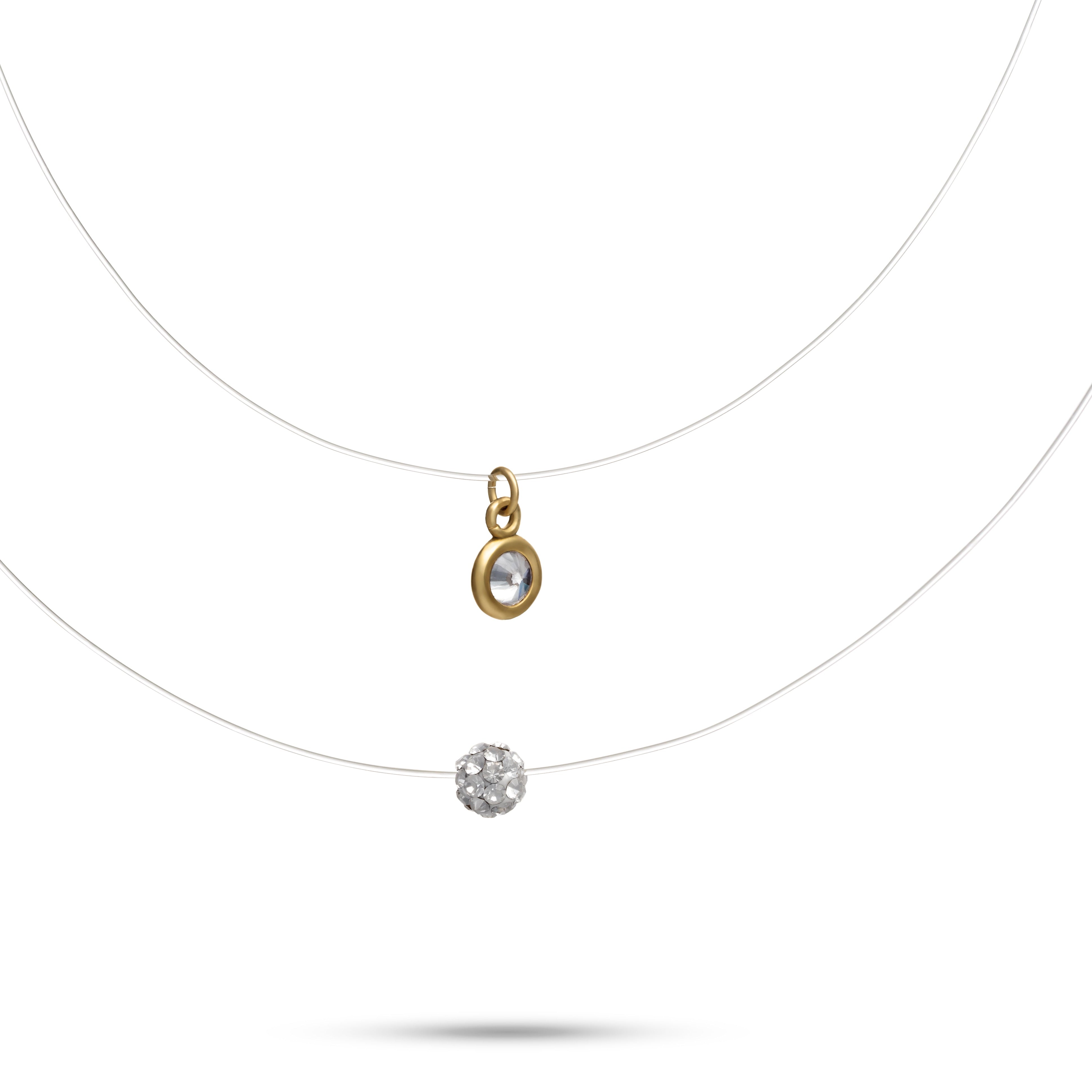 Floating Fire Ball Pendant Necklace