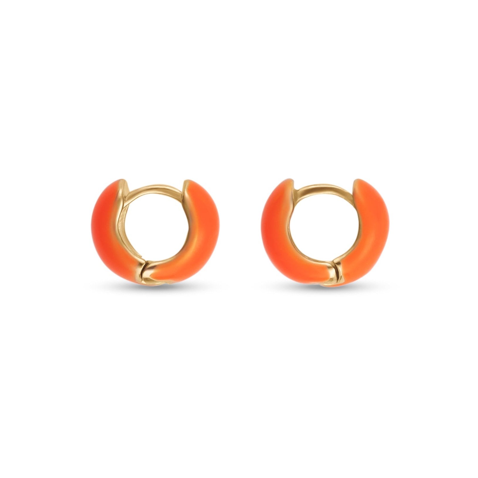Mini Colorblock Hoop Earrings