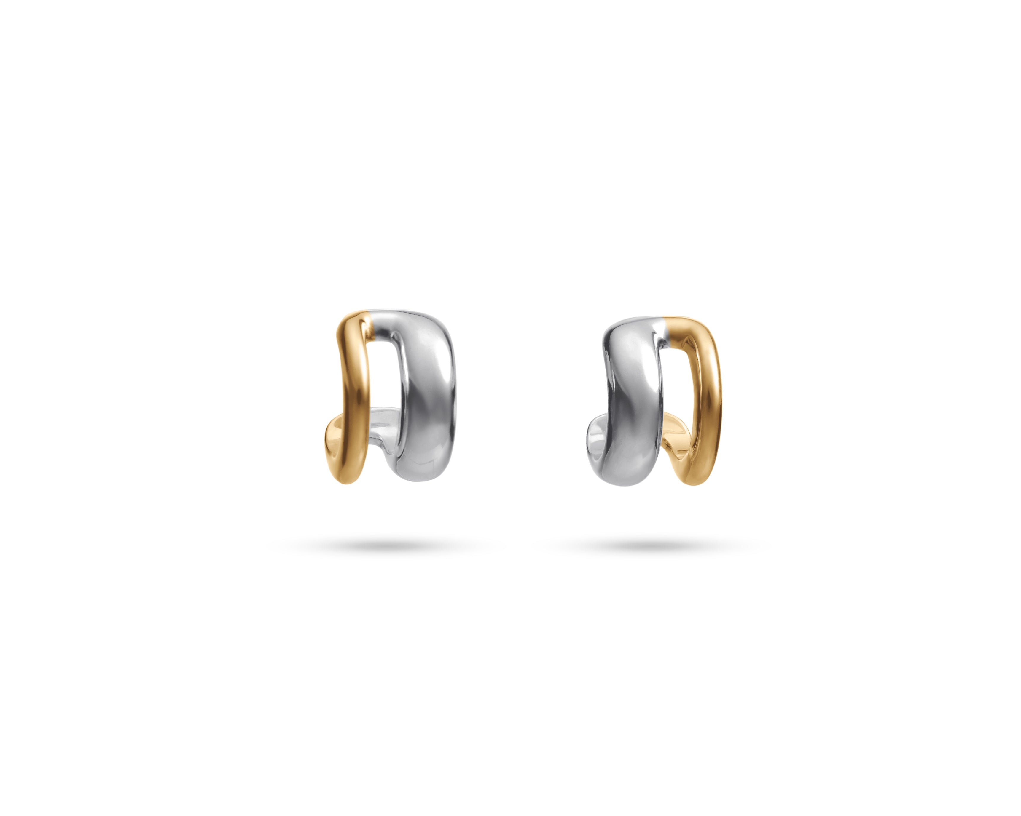 Two Tone Hoop Earrings