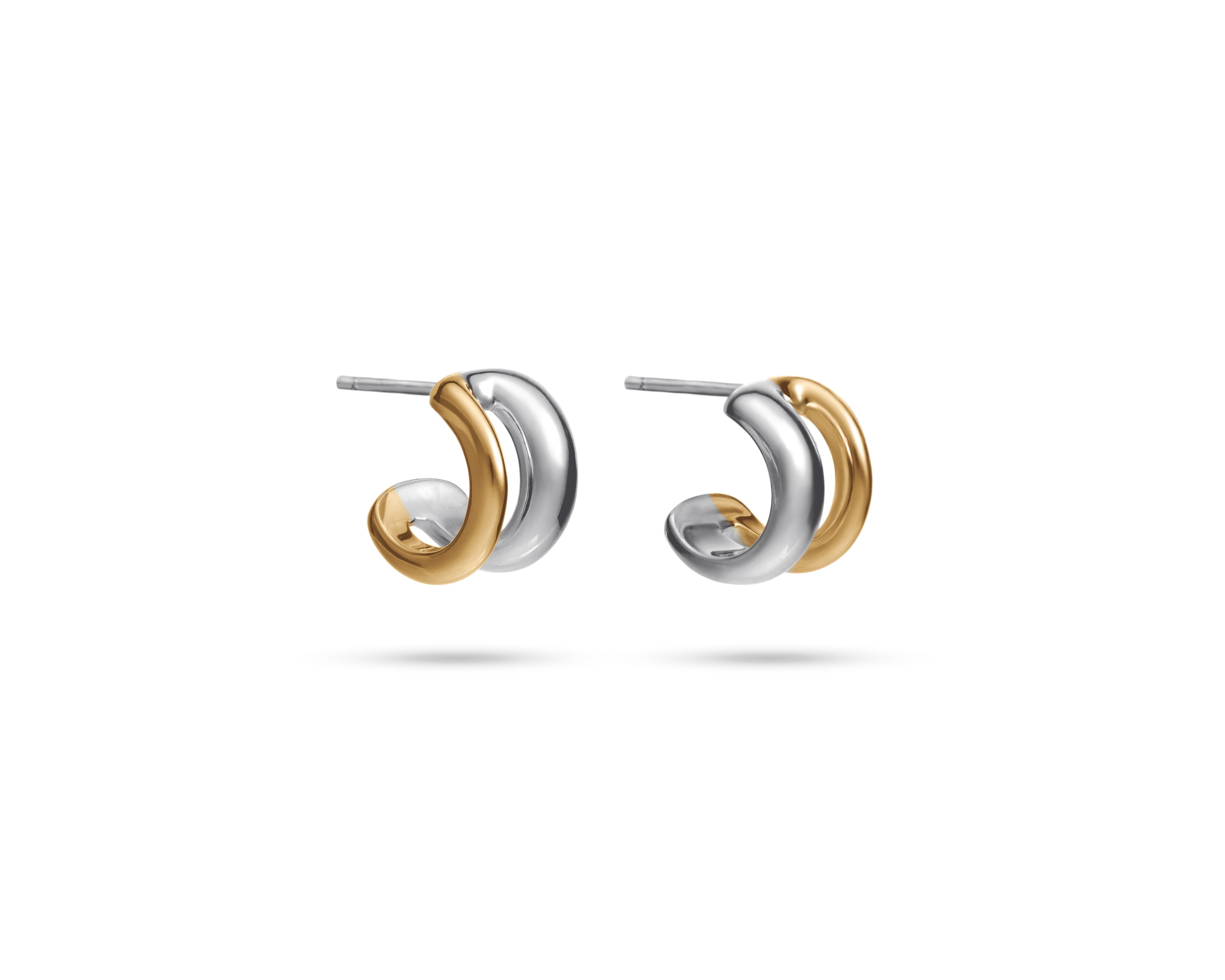 Two Tone Hoop Earrings