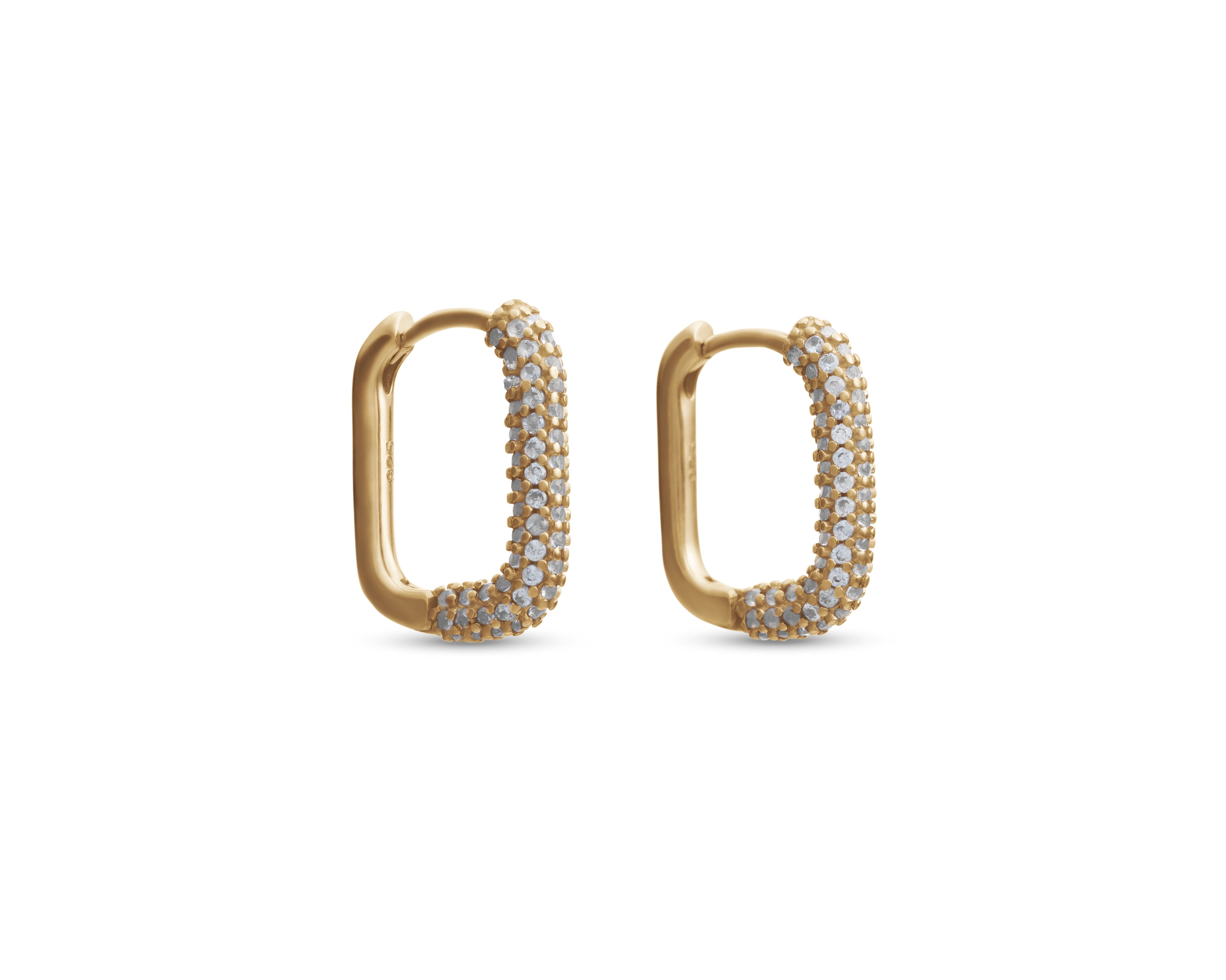 Lola U Hoop Earrings, Sky Blue