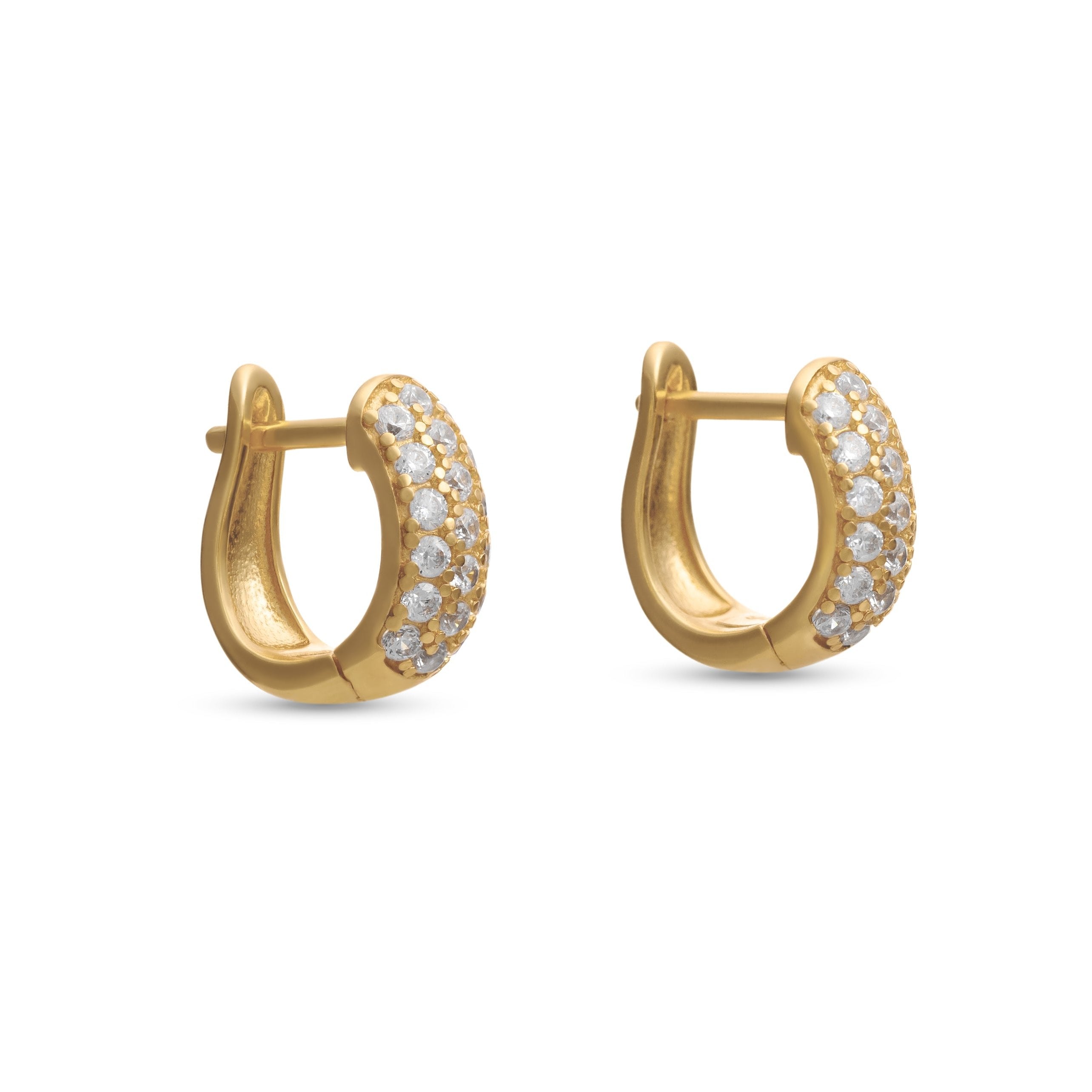 Triple Pave Hoop Earrings