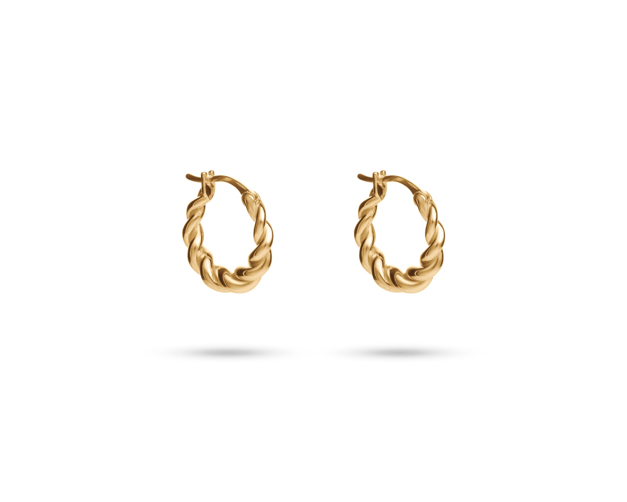 Croissant Twisted Hoop Earrings