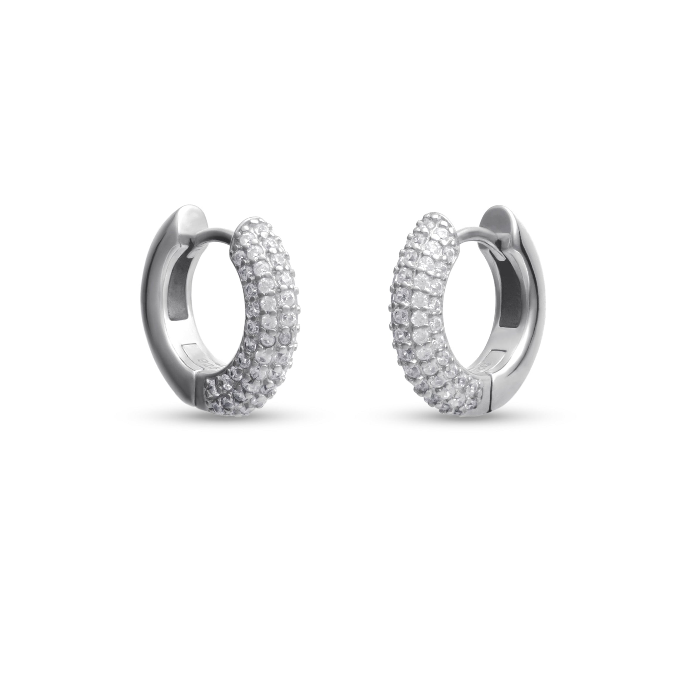 Pave Hoop Earrings