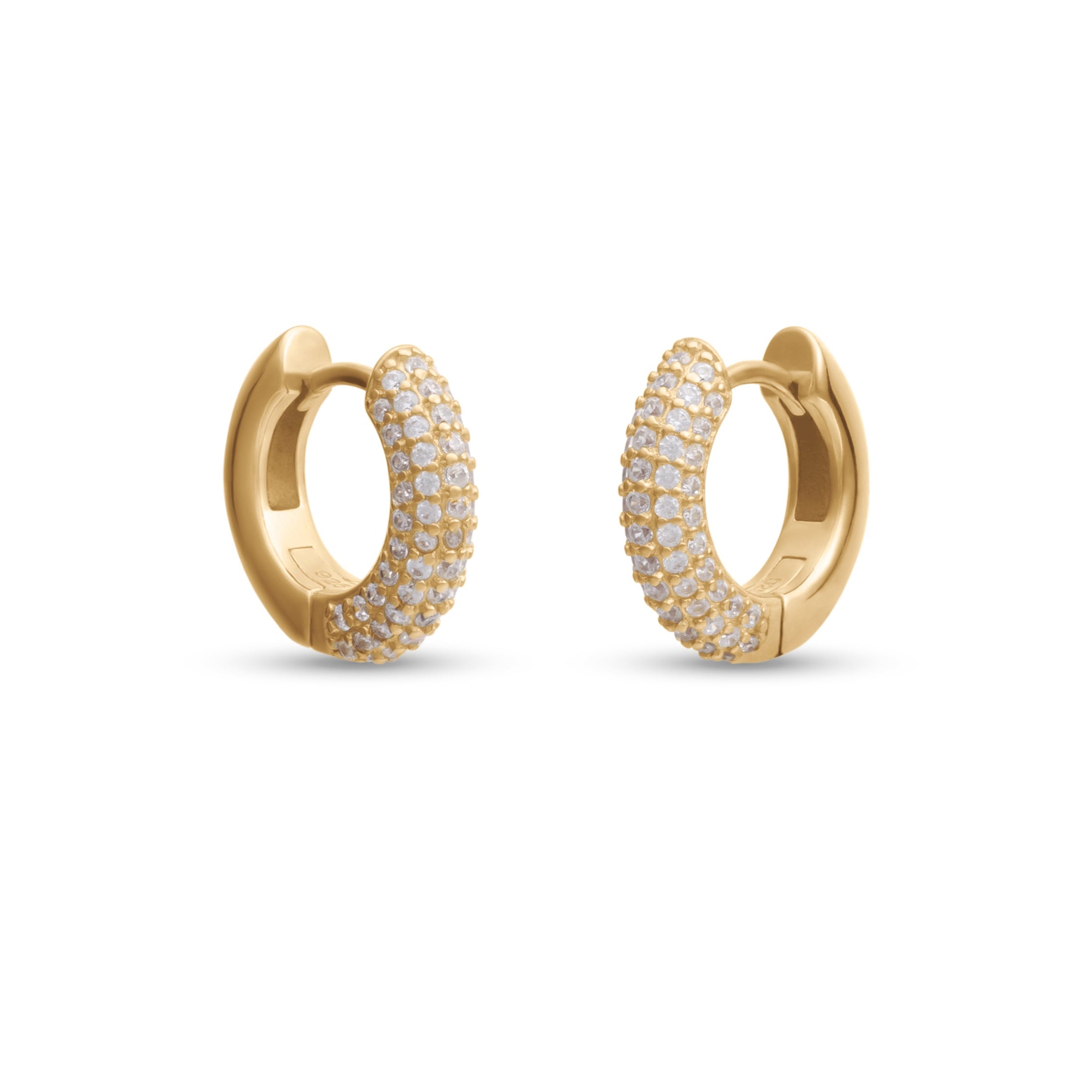 Pave Hoop Earrings