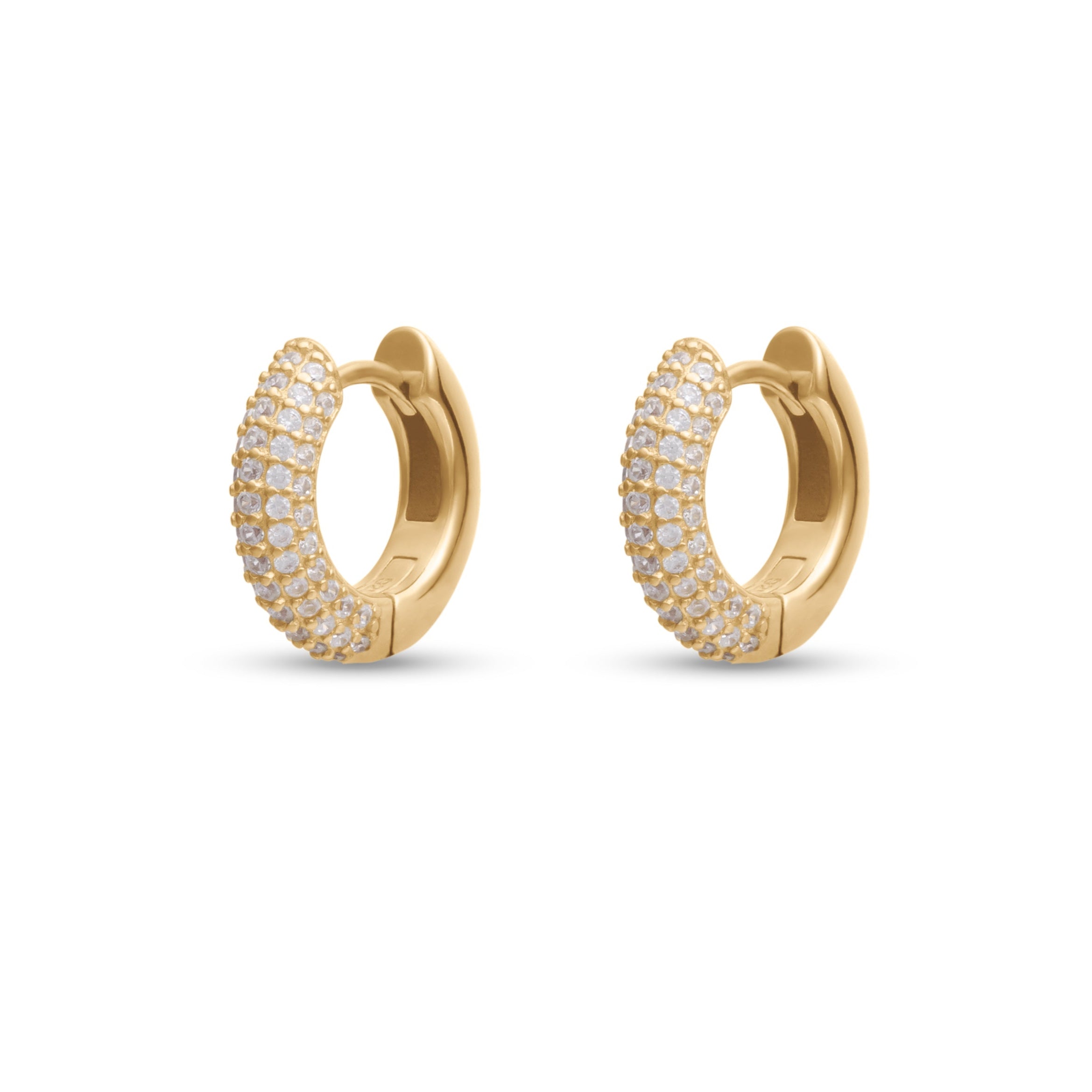 Pave Hoop Earrings
