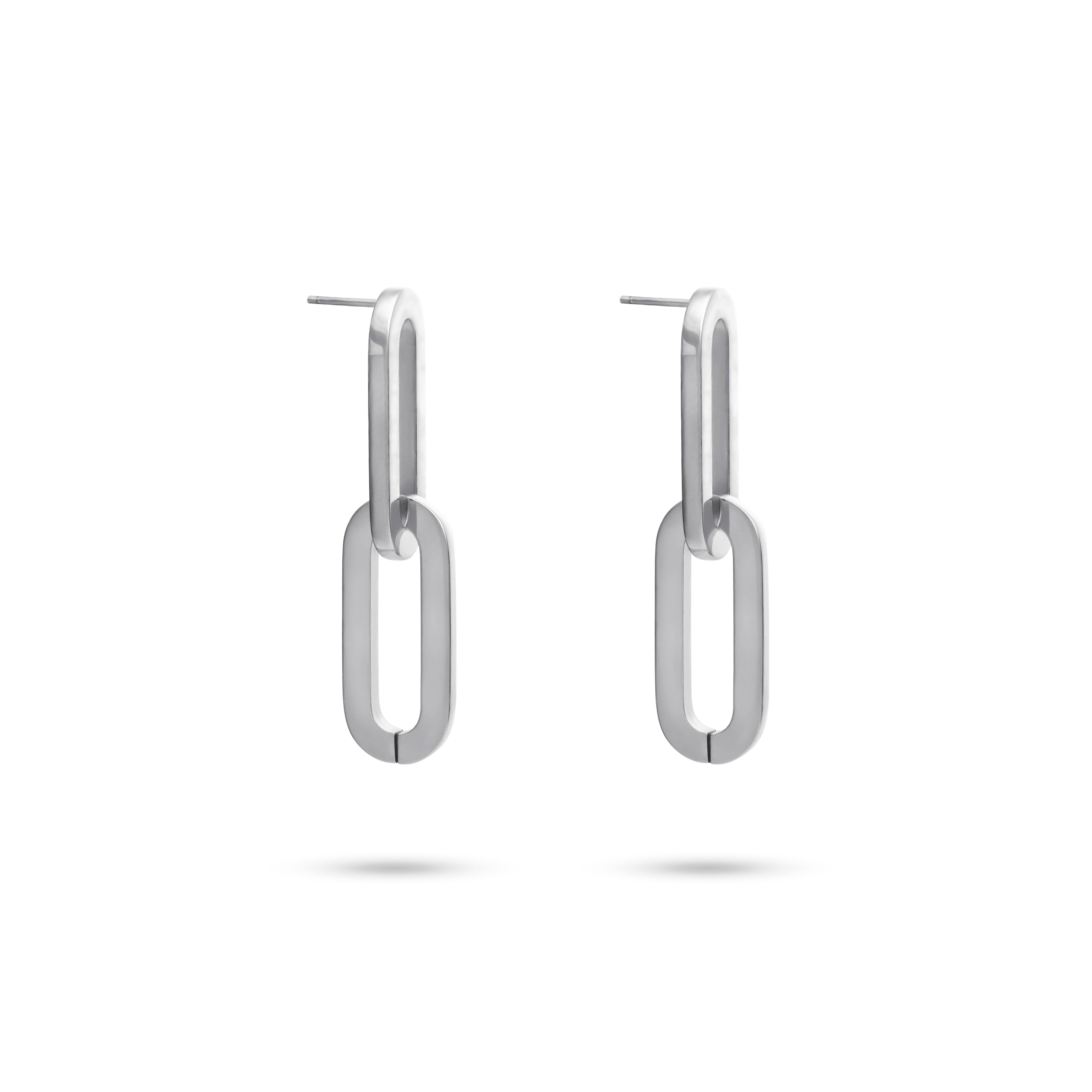 Double Rectangle Hoop Earrings