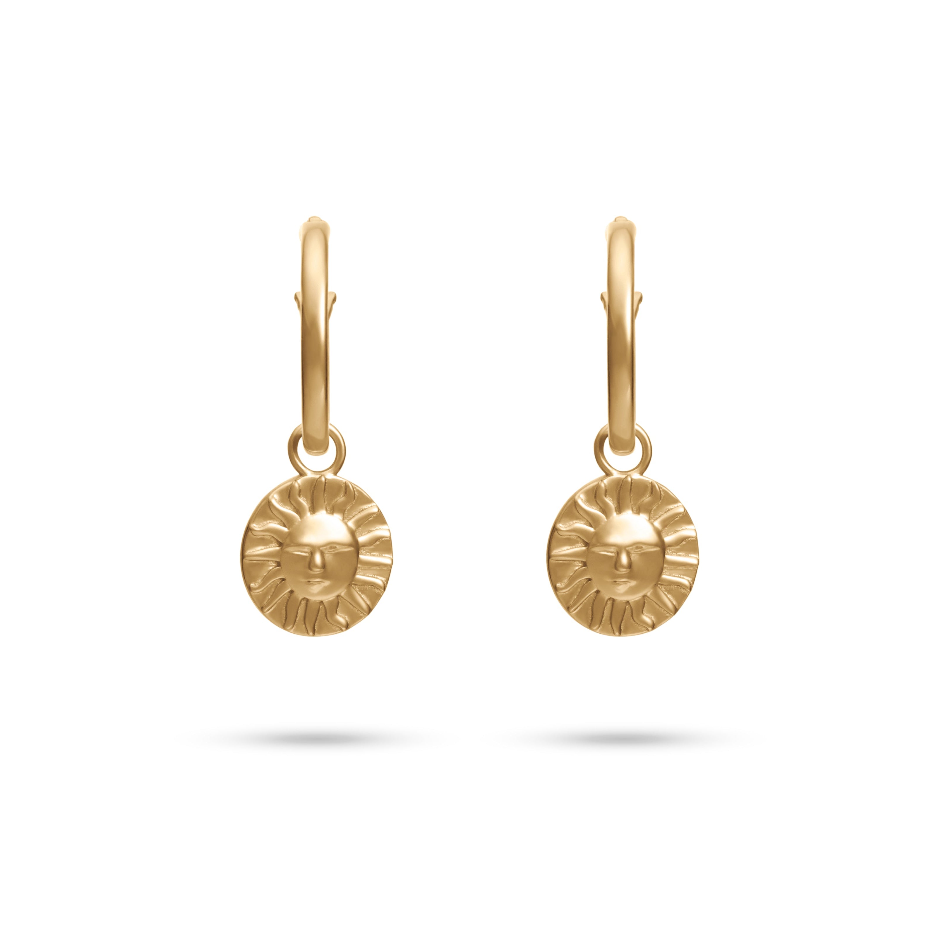 Sun Dial Hoop Earrings
