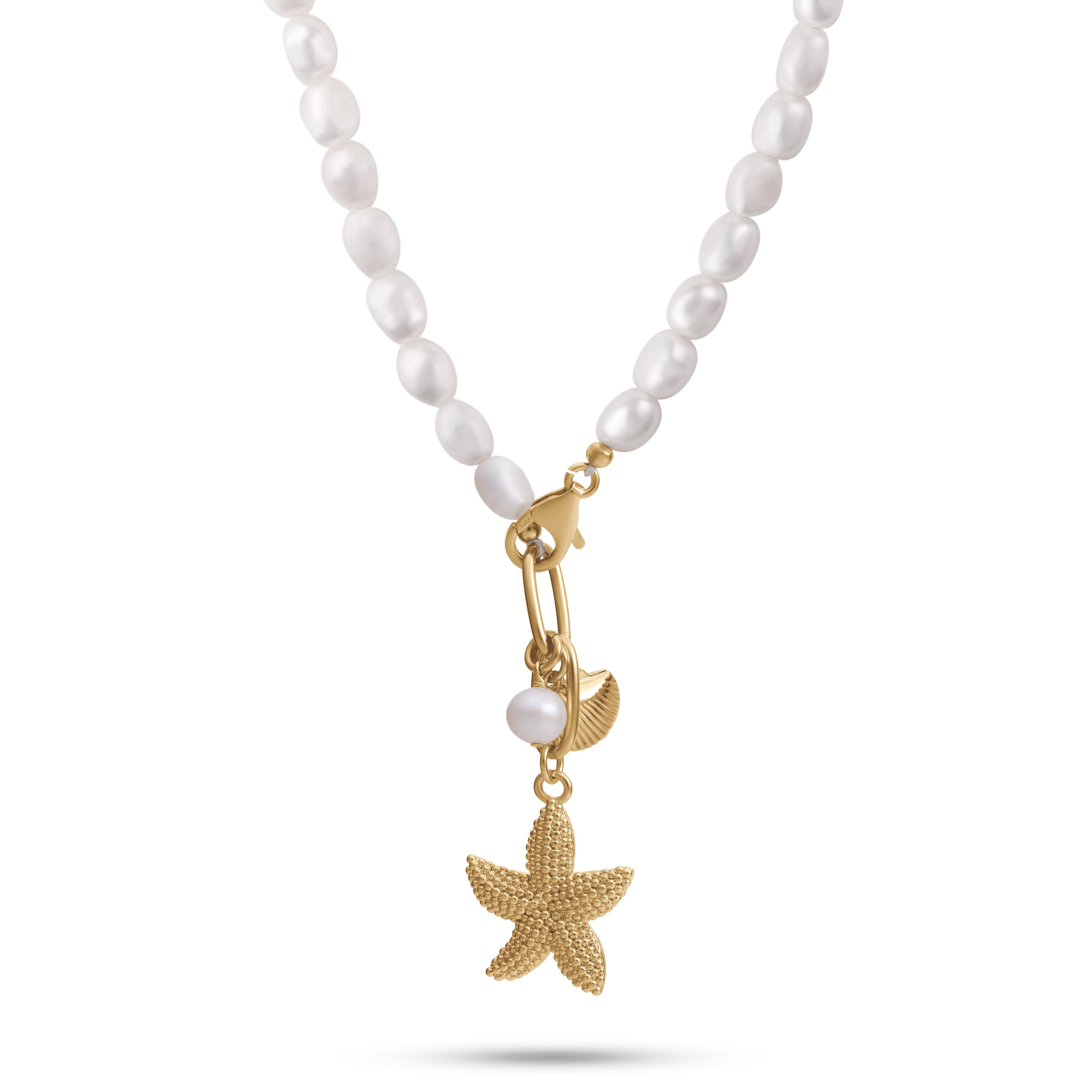 Pearl Necklace With Charm Pendants II
