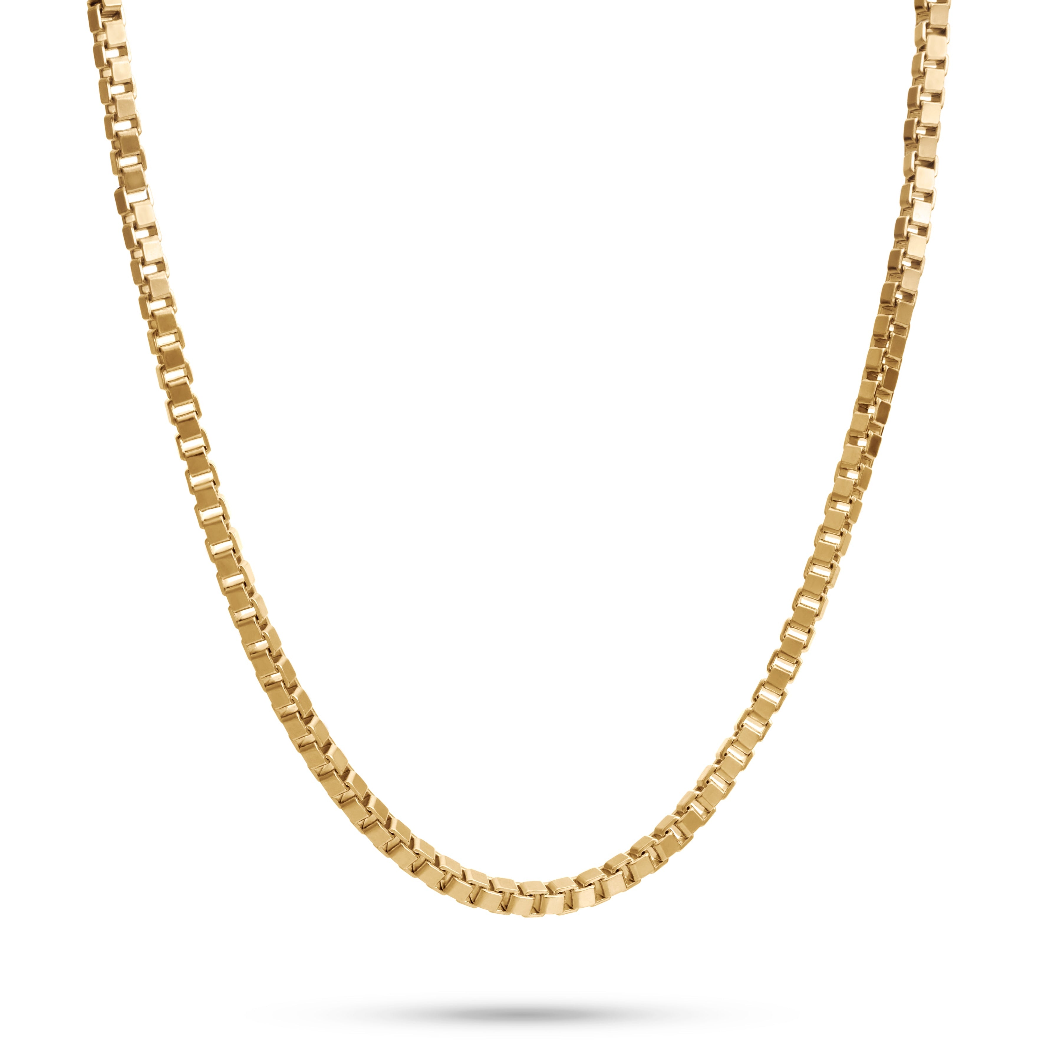 Box Chain Necklace, Yellow Gold