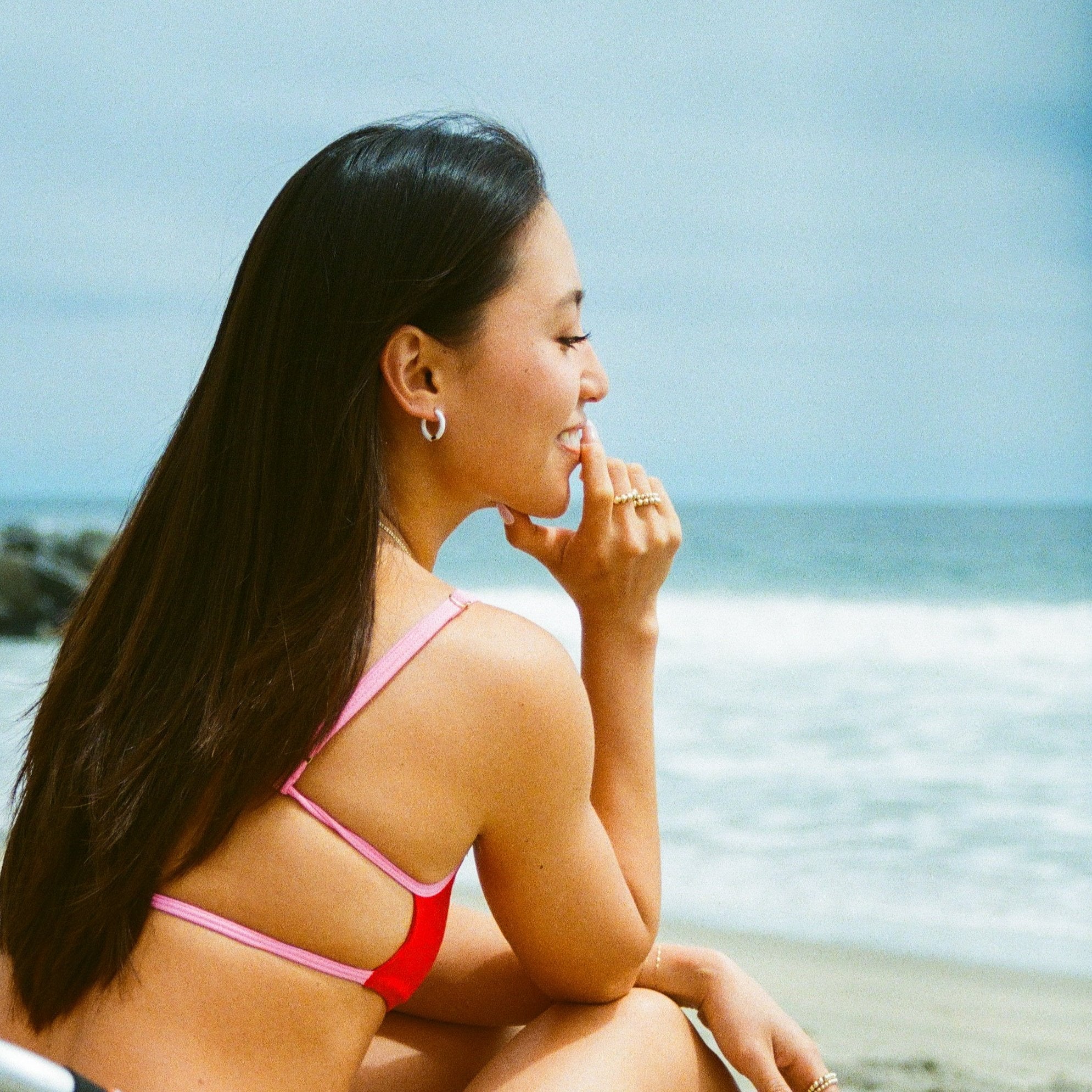 Colorblock Huggie Hoop Earrings