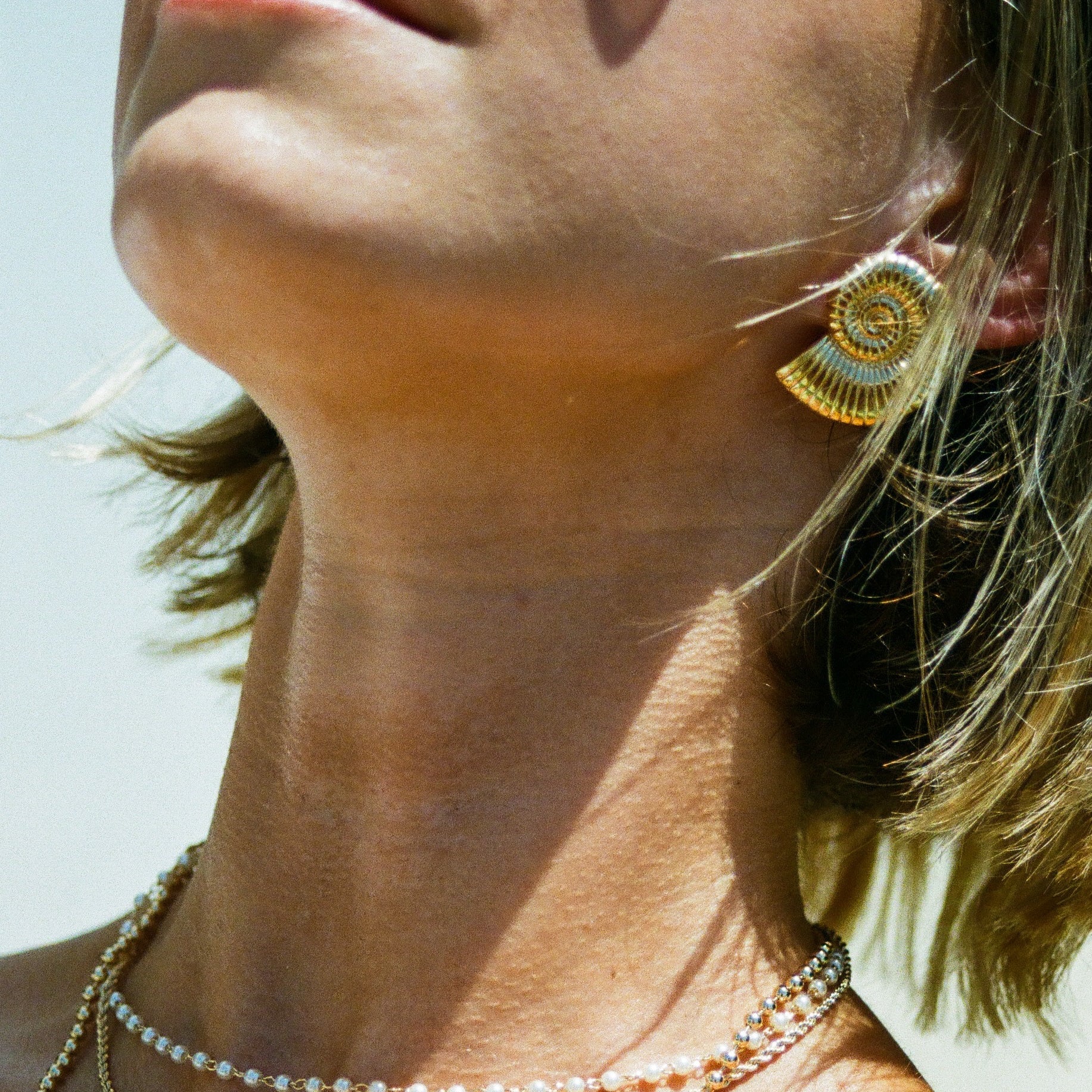 La Cosse Shell Earring, Small and Large