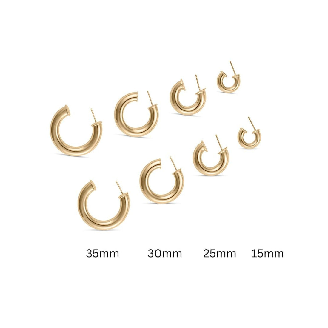 Signature Thea Open Hoop Earrings, 15mm