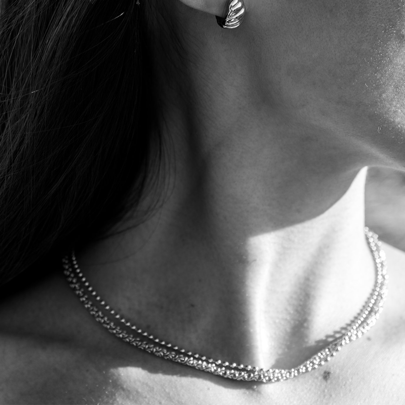 Pilar Bead Necklace, 2mm