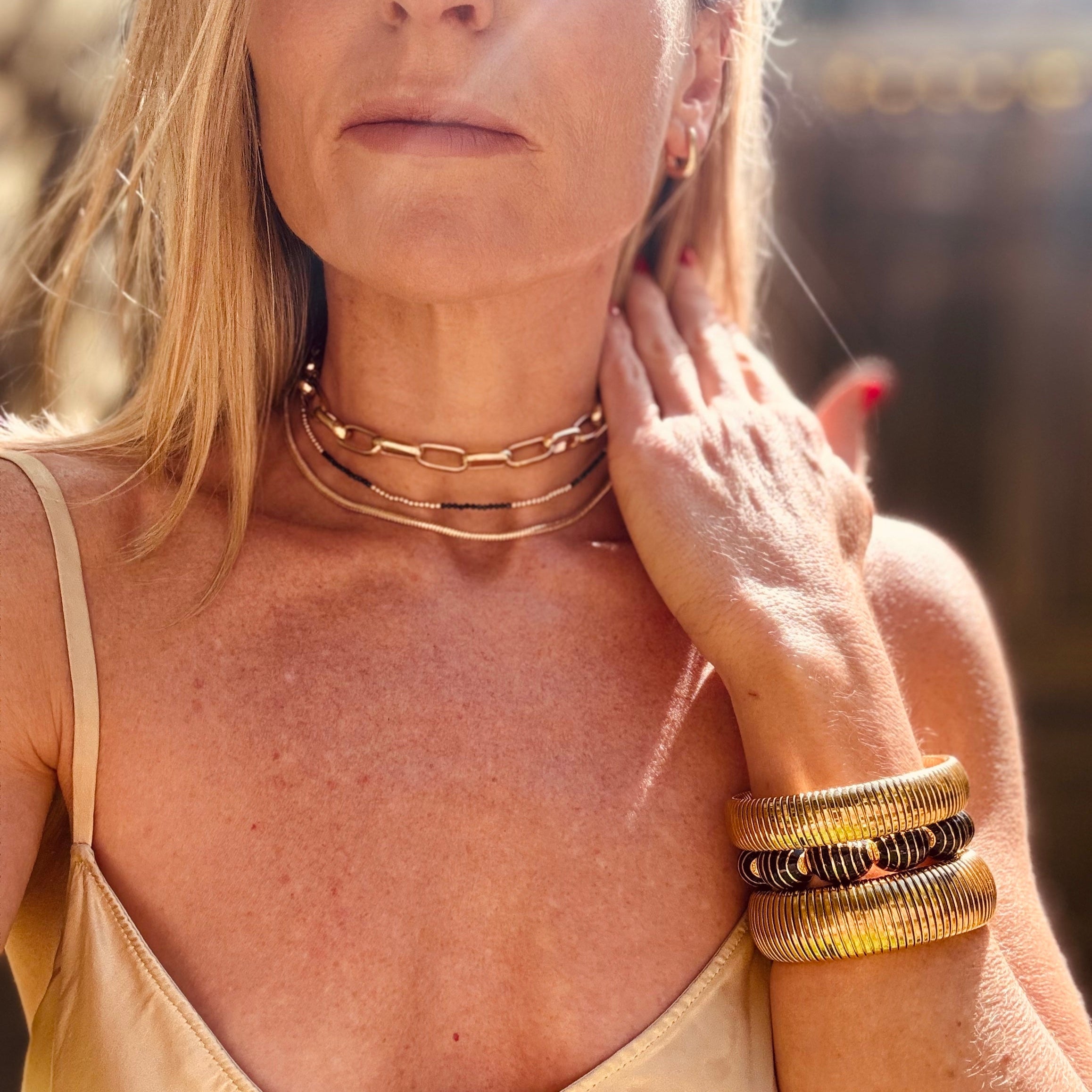 Mini Gold Bead Necklace