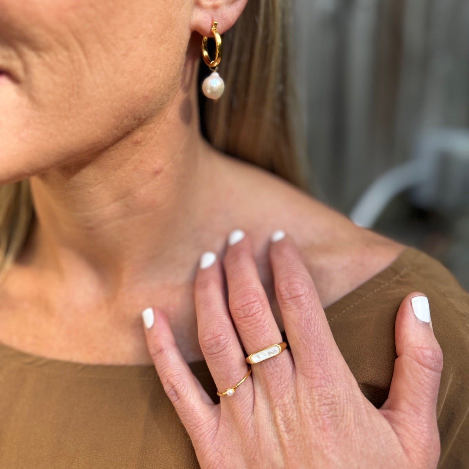 Mini Pearl Solitaire Ring