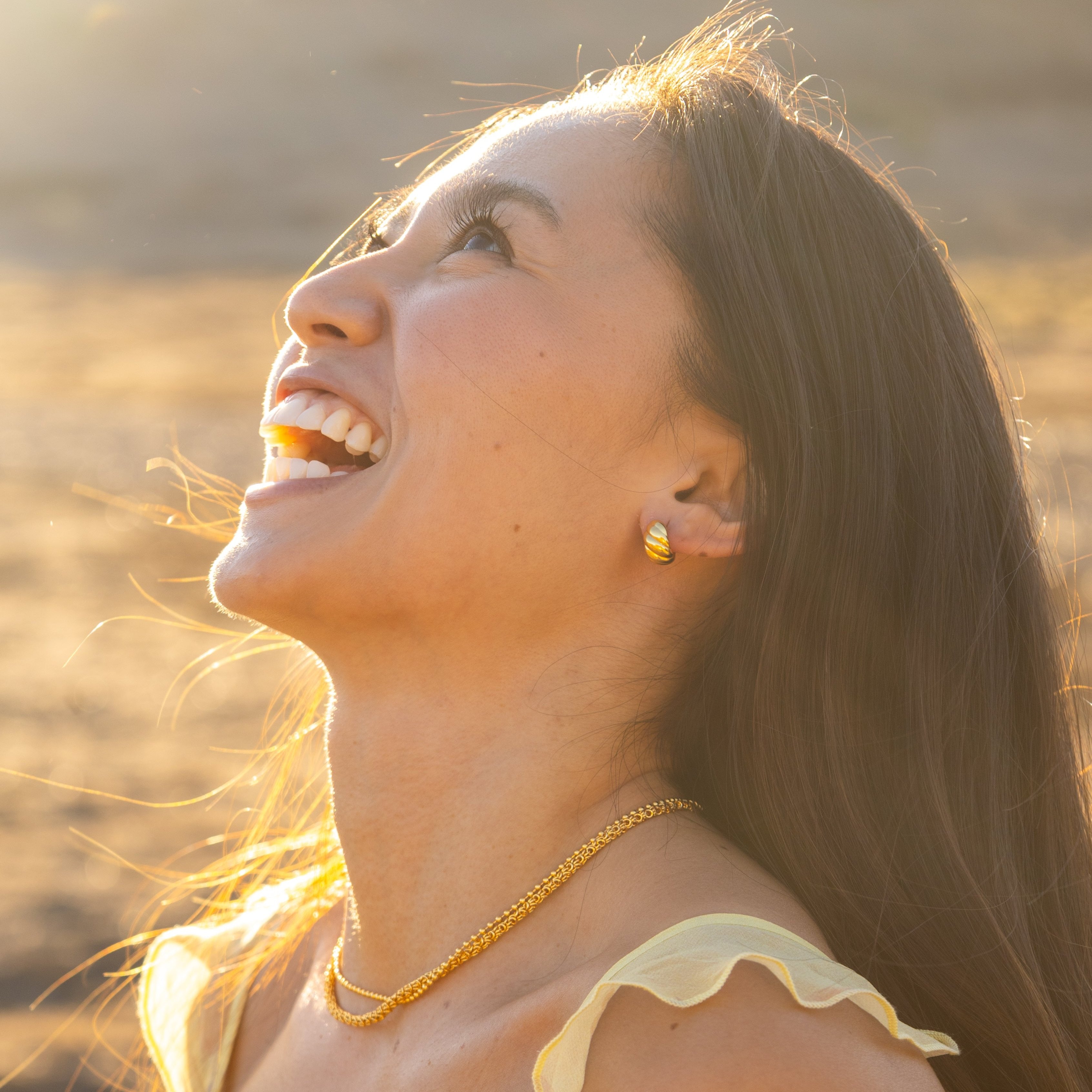 Croisssant Dome Earrings