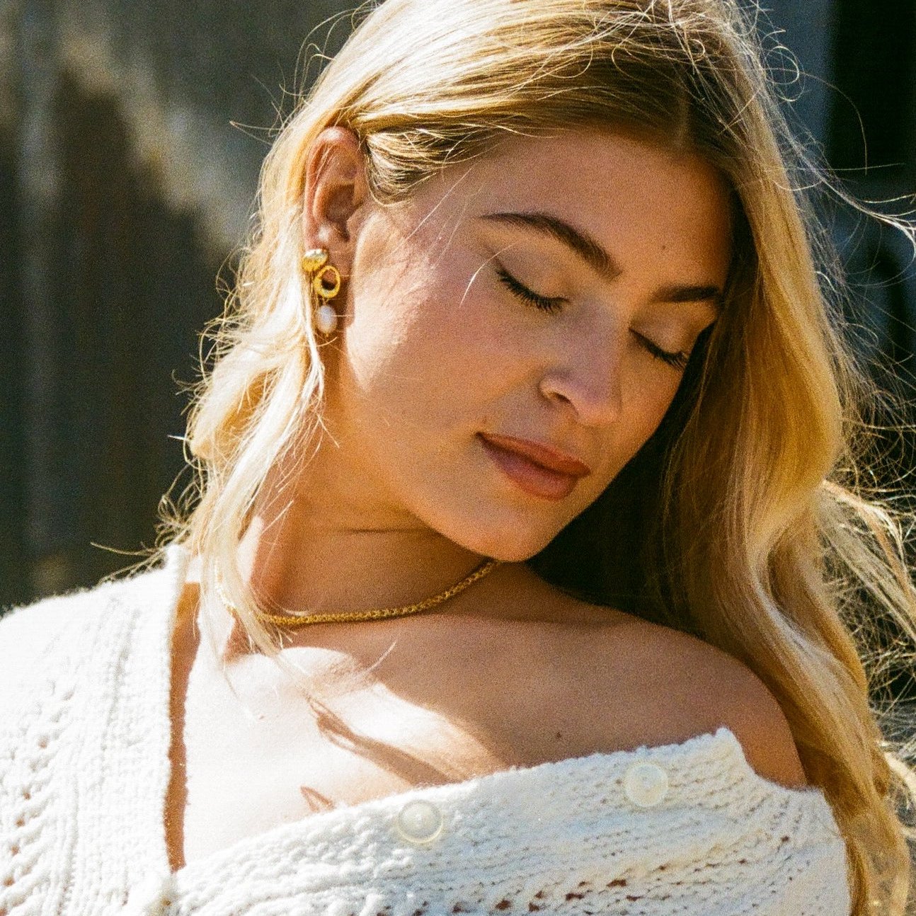 Croisssant Dome Earrings
