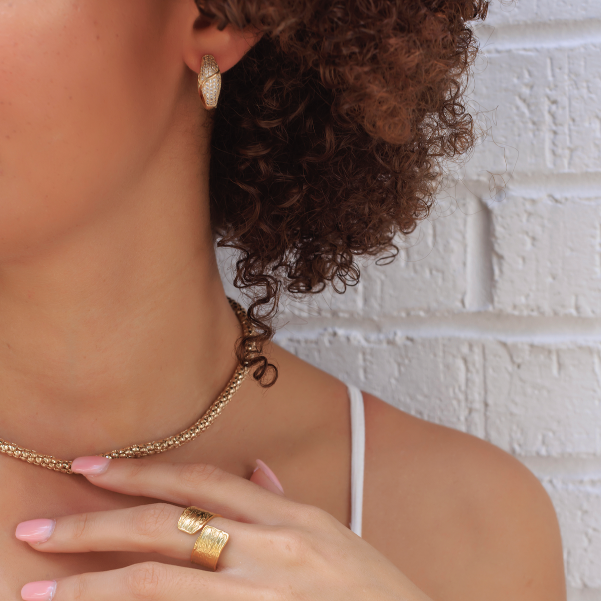 Mesh Popcorn Chain Necklace